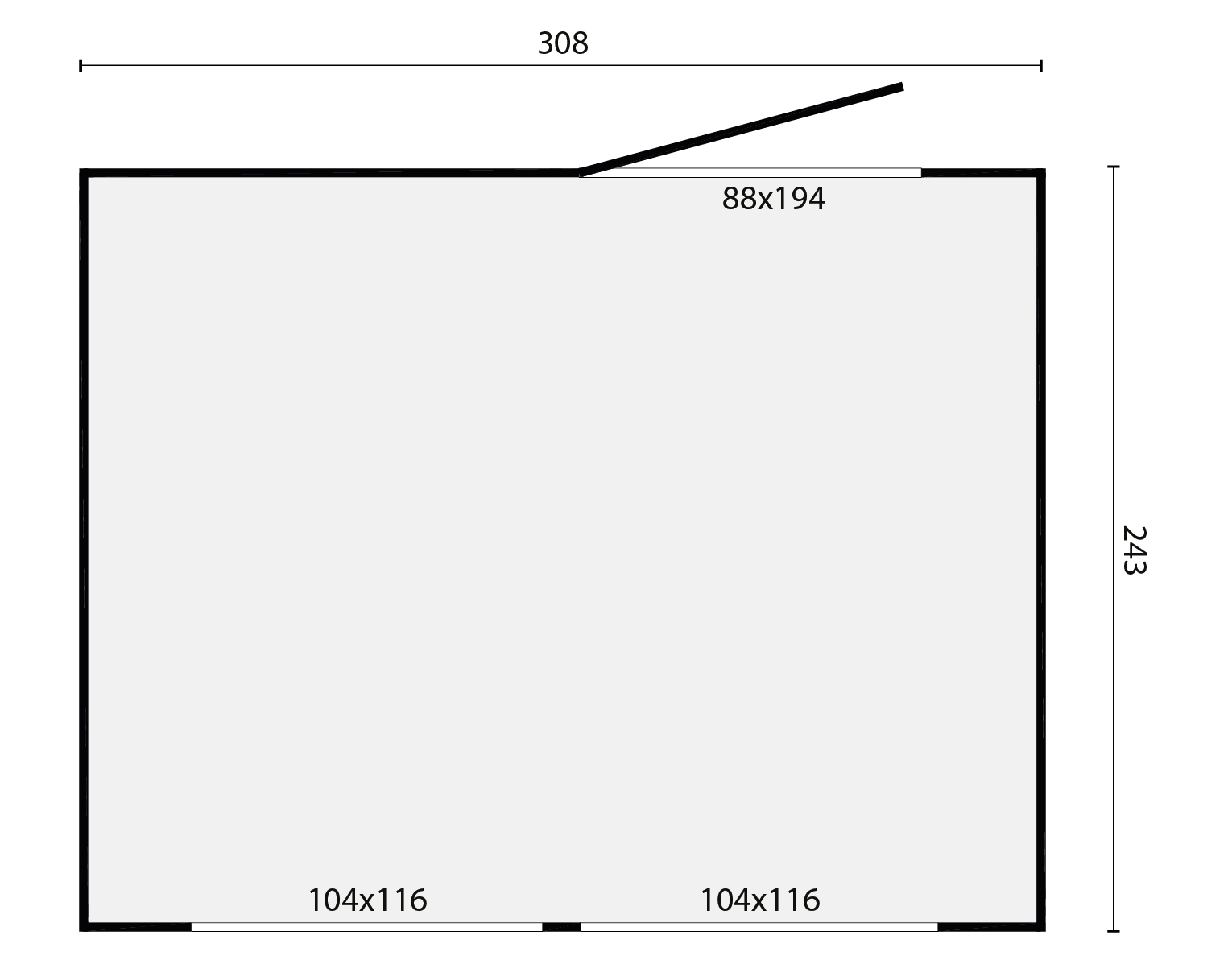 Kiosk Santa | 16mm | vuren groen geïmpregneerd | 308 x 243 cm | incl. vloer Kiosk Santa | 16mm | vuren groen geïmpregneerd | 308 x 243 cm | incl. vloer