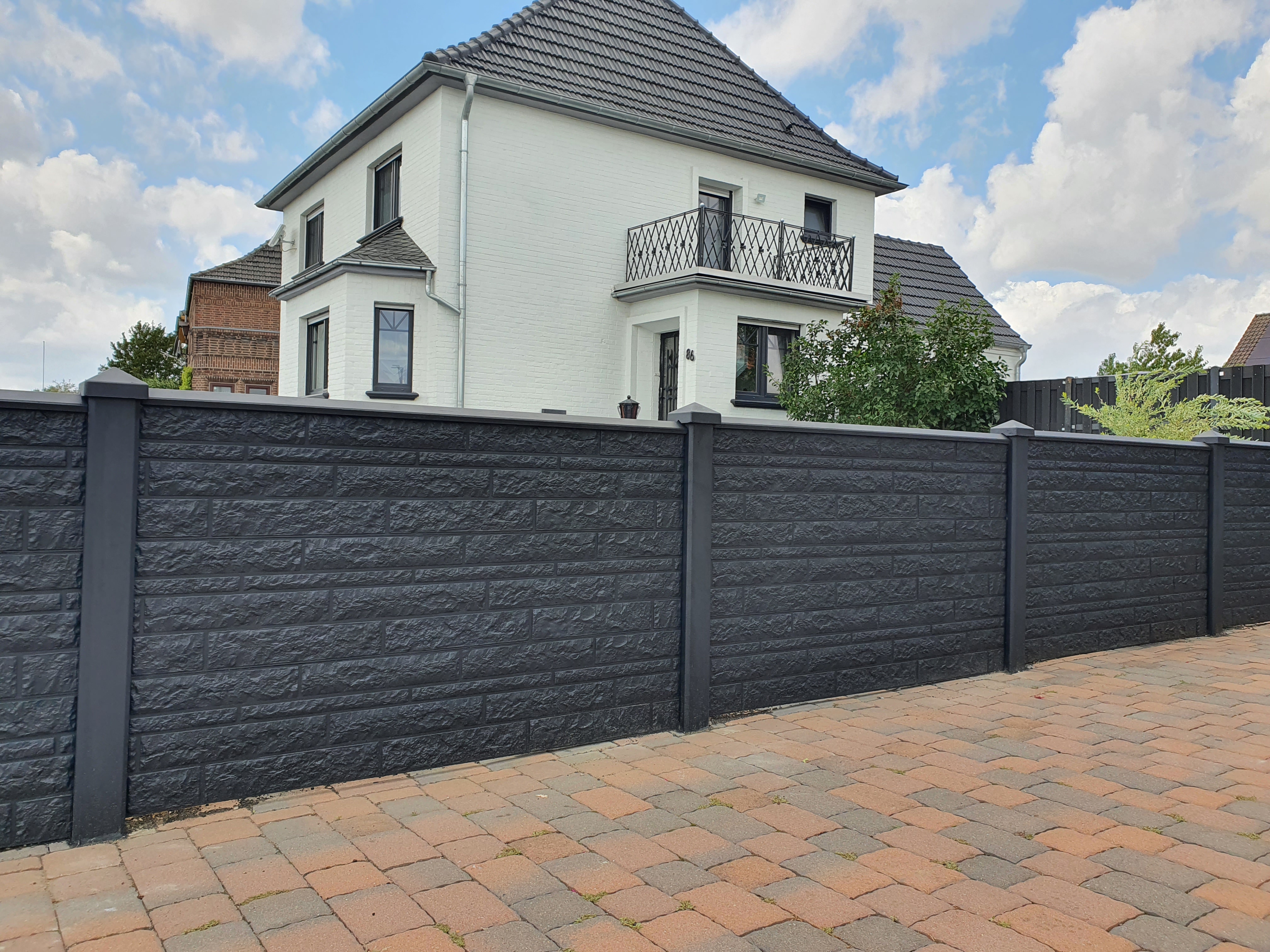 Berton©-motief-vulplaat antraciet gecoat H20 x D3,5 x L184 cm rotsmotief Berton©-motief-vulplaat antraciet gecoat H20 x D3,5 x L184 cm rotsmotief