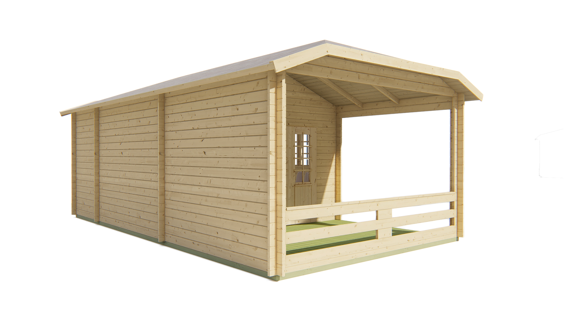 Blokhut - Tuinhuis Viveka met overkapping