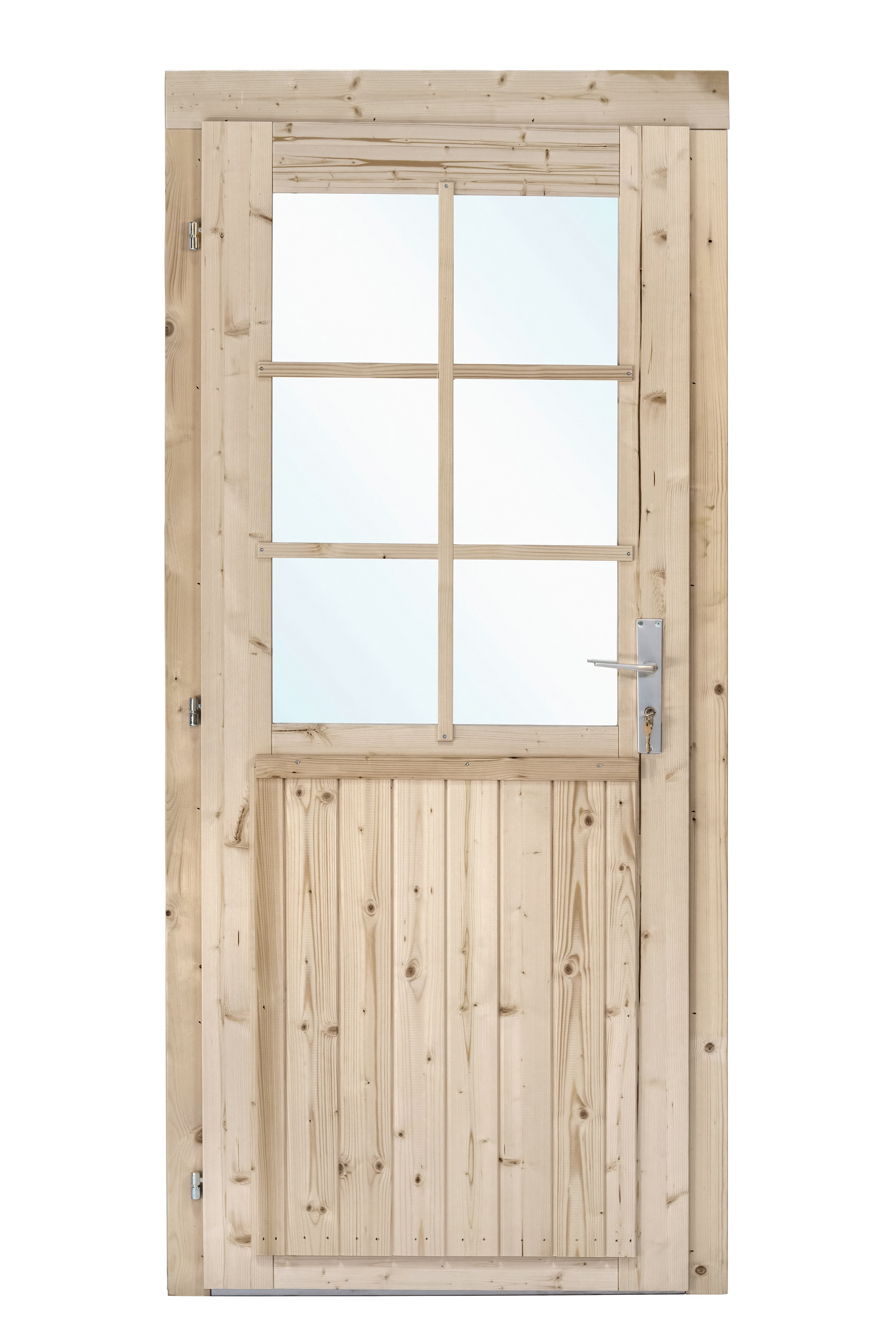 Deur enkel met raam D6 RS vuren 90,5 x 196 cm | grijs geïmpregneerd