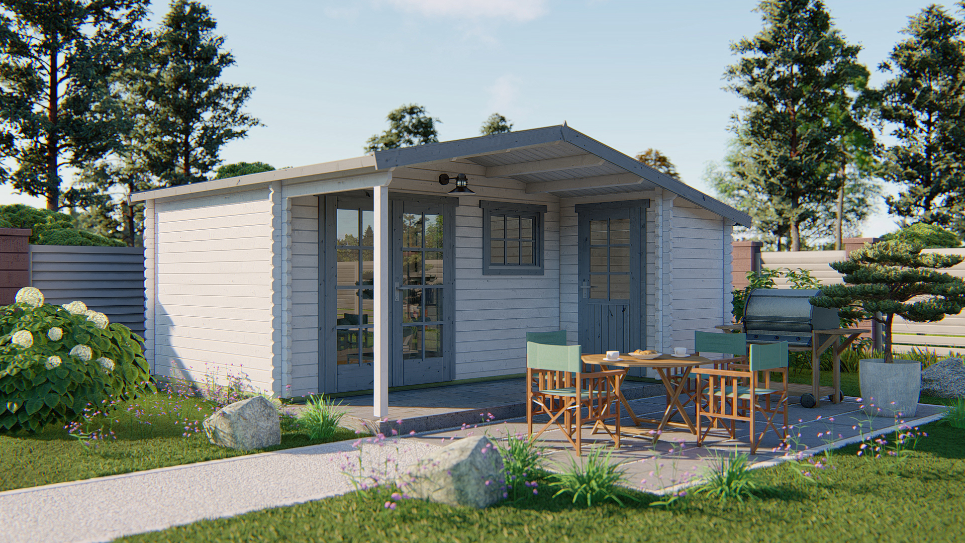 Blokhut - Tuinhuis Wolfgang | 44 mm | vuren Red Class Wood geïmpregneerd Blokhut - Tuinhuis Wolfgang | 44 mm | vuren Red Class Wood geïmpregneerd