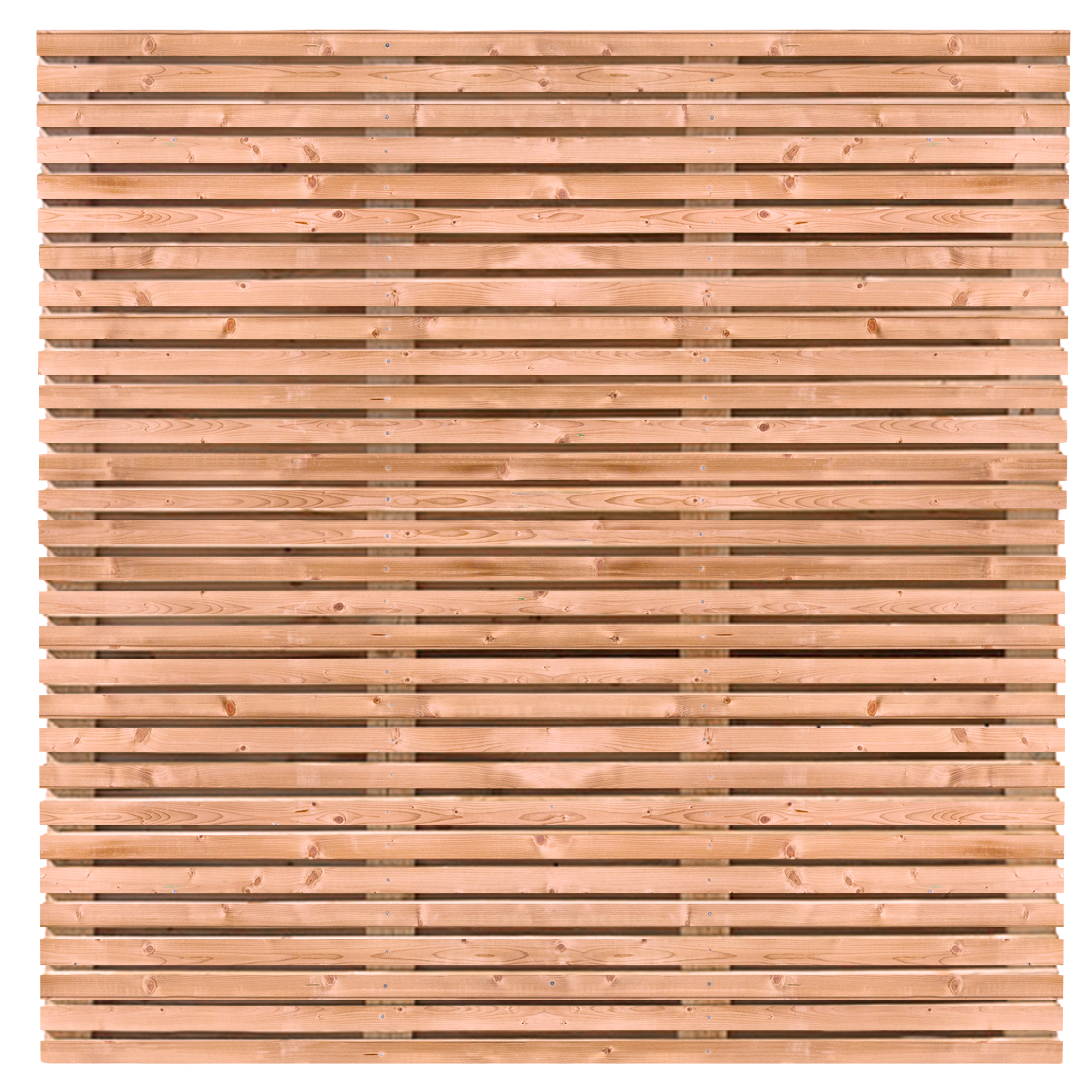 Tuinscherm Fez, Red Class Wood geïmpregneerd ME vuren, RVS-geschroefd, dubbelzijdig bekleed, 63-planks (59+4) 180 x 180 cm