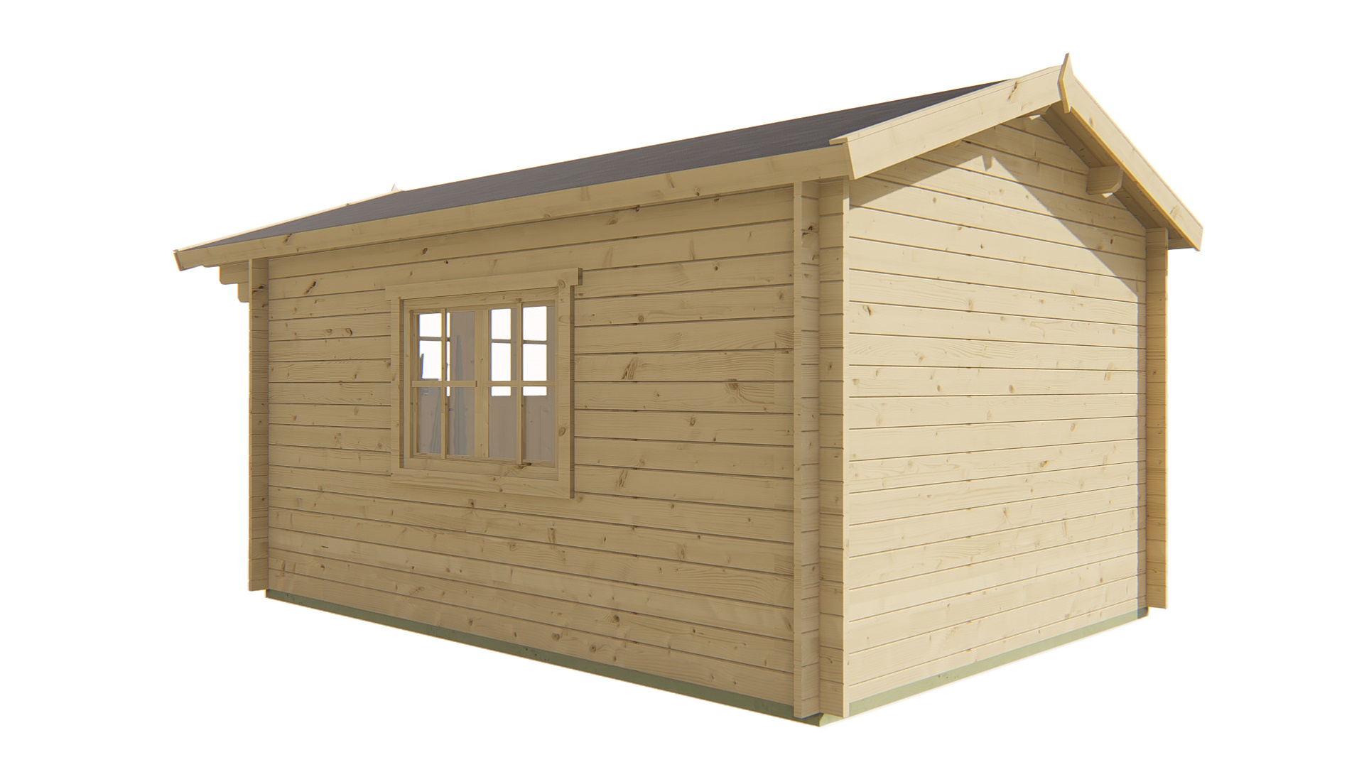 Blokhut - Tuinhuis Pamplona | 34 mm | vuren bruin geïmpregneerd Blokhut - Tuinhuis Pamplona | 34 mm | vuren bruin geïmpregneerd