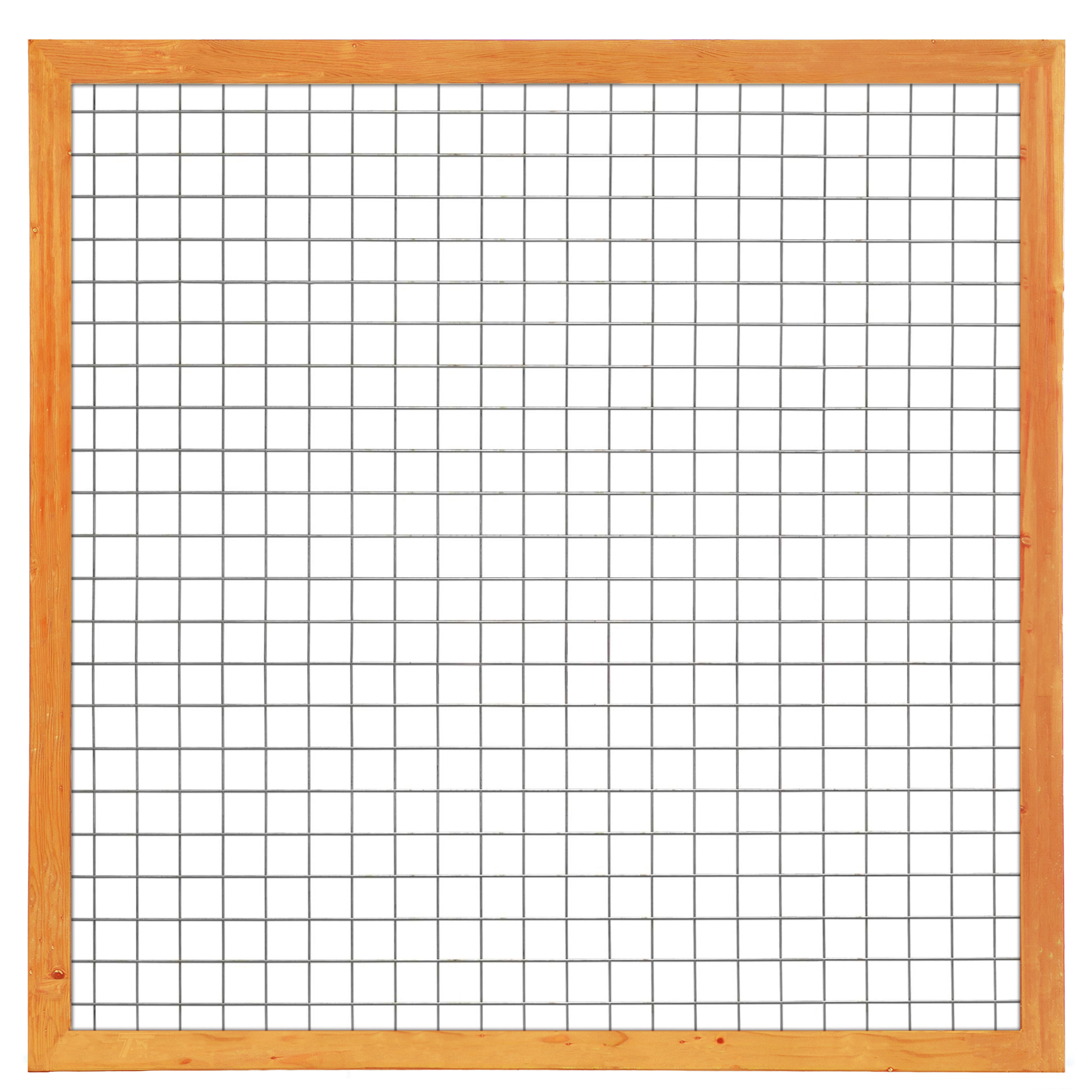 Gaaselement vuurverzinkt maaswijdte 7,5 x 7,5 cm met robuust kader Red Class Wood 4,5 x 9,0 cm H180 x B180 cm
