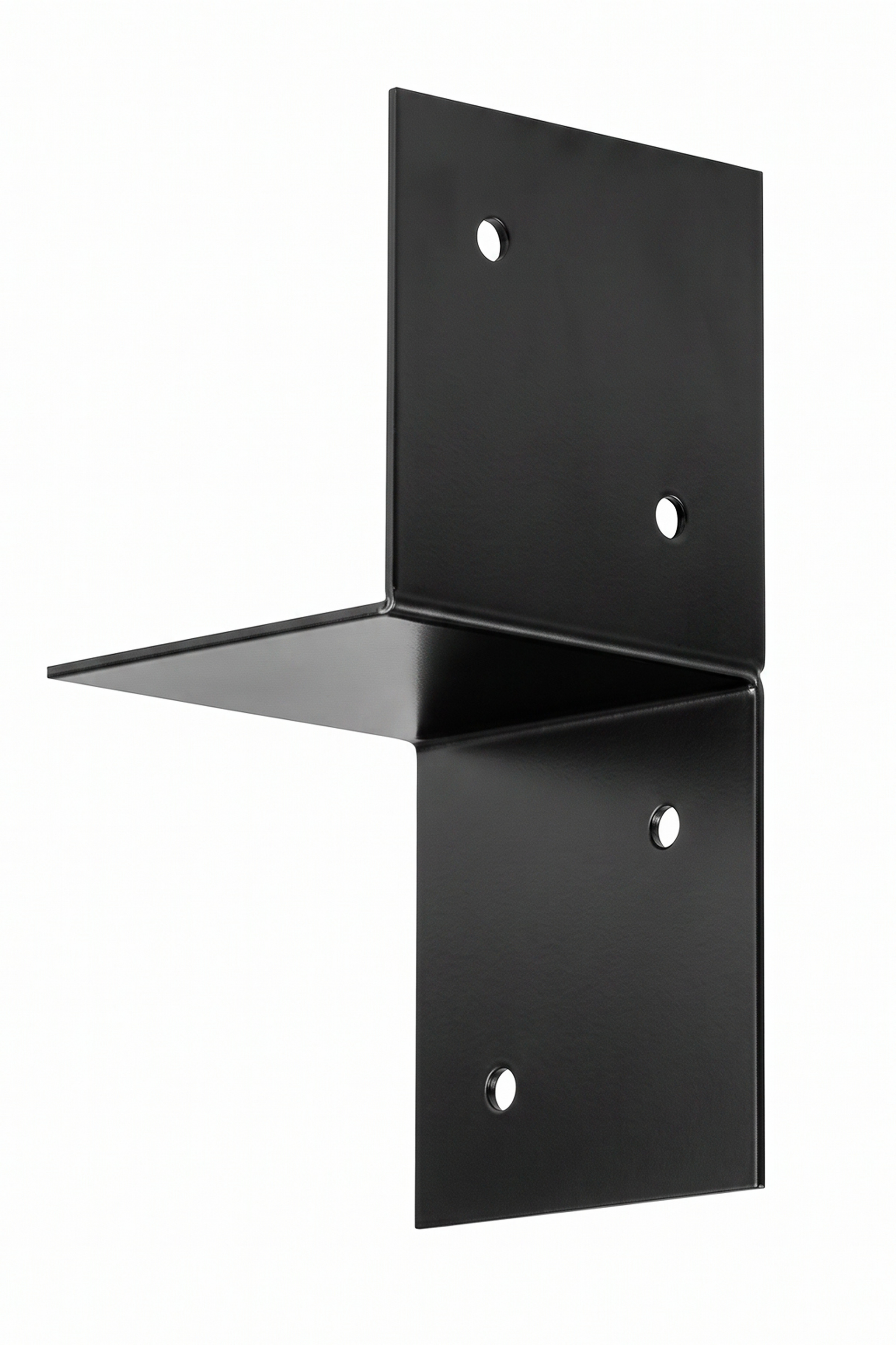 Pergola muurelement voor 12 x 12 cm balken, rechts, zwart gepoedercoat, incl. bevestigingsset