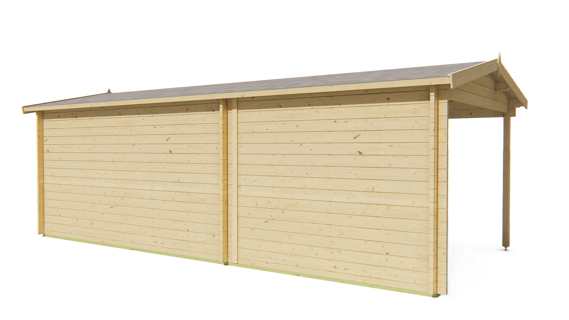Blokhut - Tuinhuis Skeg | 44 mm | vuren groen geïmpregneerd