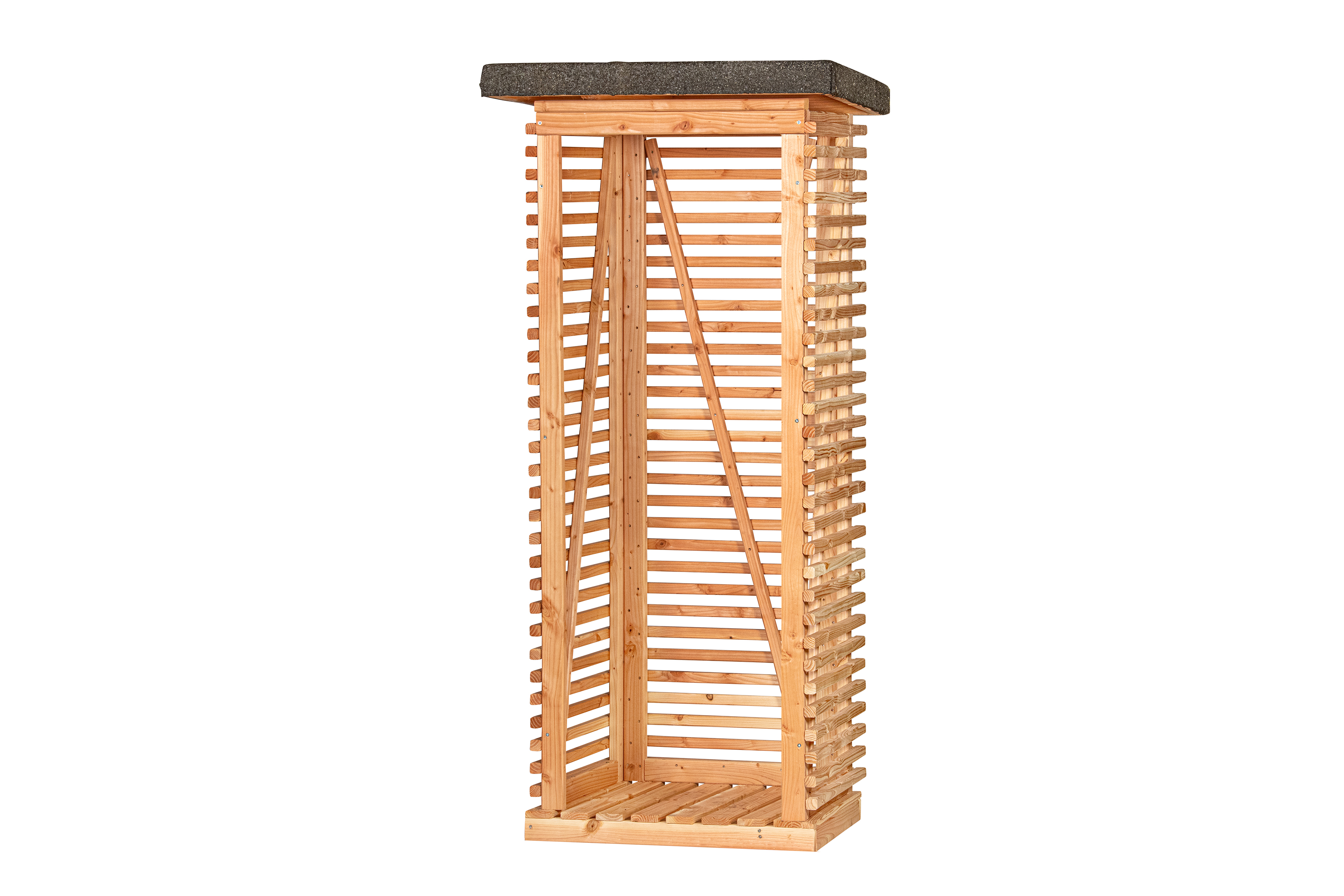 Openhaardhout berging, douglas B85 x D80 x H190 cm — 2