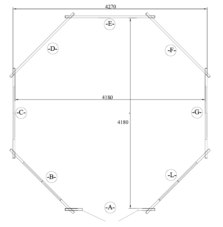Blokhut - Tuinhuis Lynn | 44 mm | vuren groen geïmpregneerd