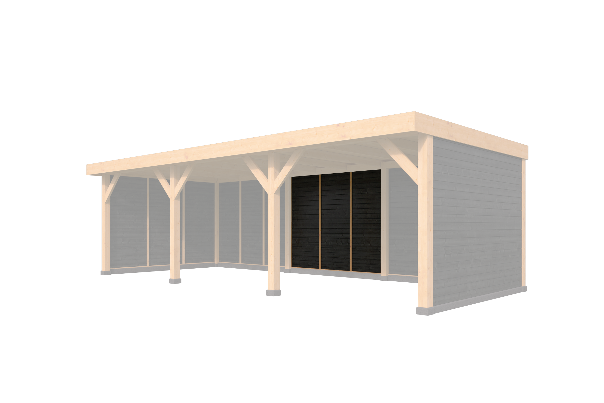 DHZ Rijssen wand module Type C 300 x 224 cm zwart geïmpregneerd