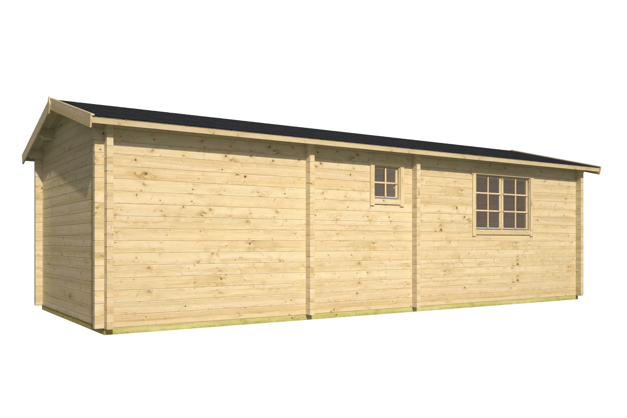 Blokhut - Tuinhuis Ava | 70 mm | vuren groen geïmpregneerd Blokhut - Tuinhuis Ava | 70 mm | vuren groen geïmpregneerd