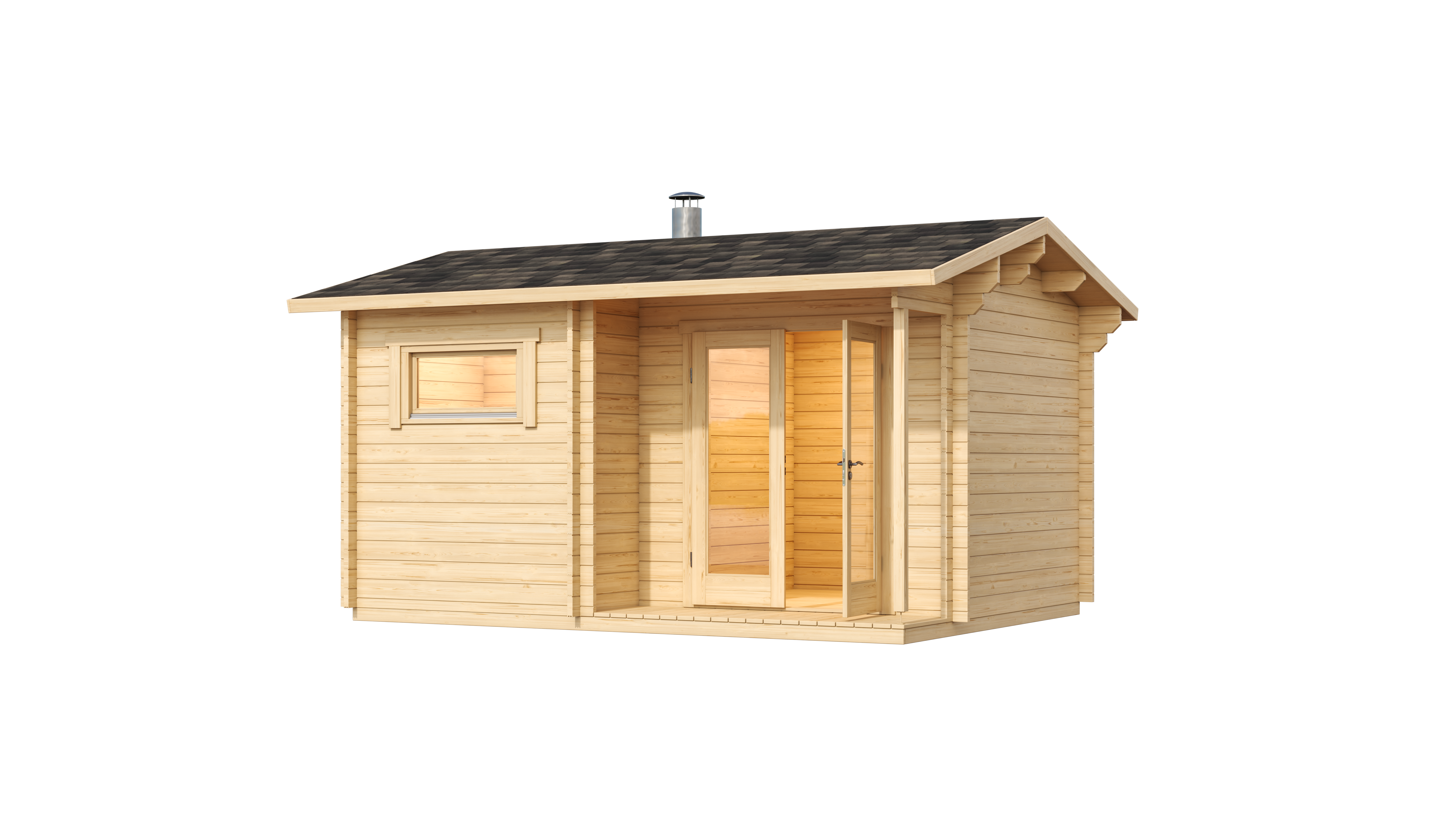 Sauna huis Juuka | 70 mm | onbehandeld