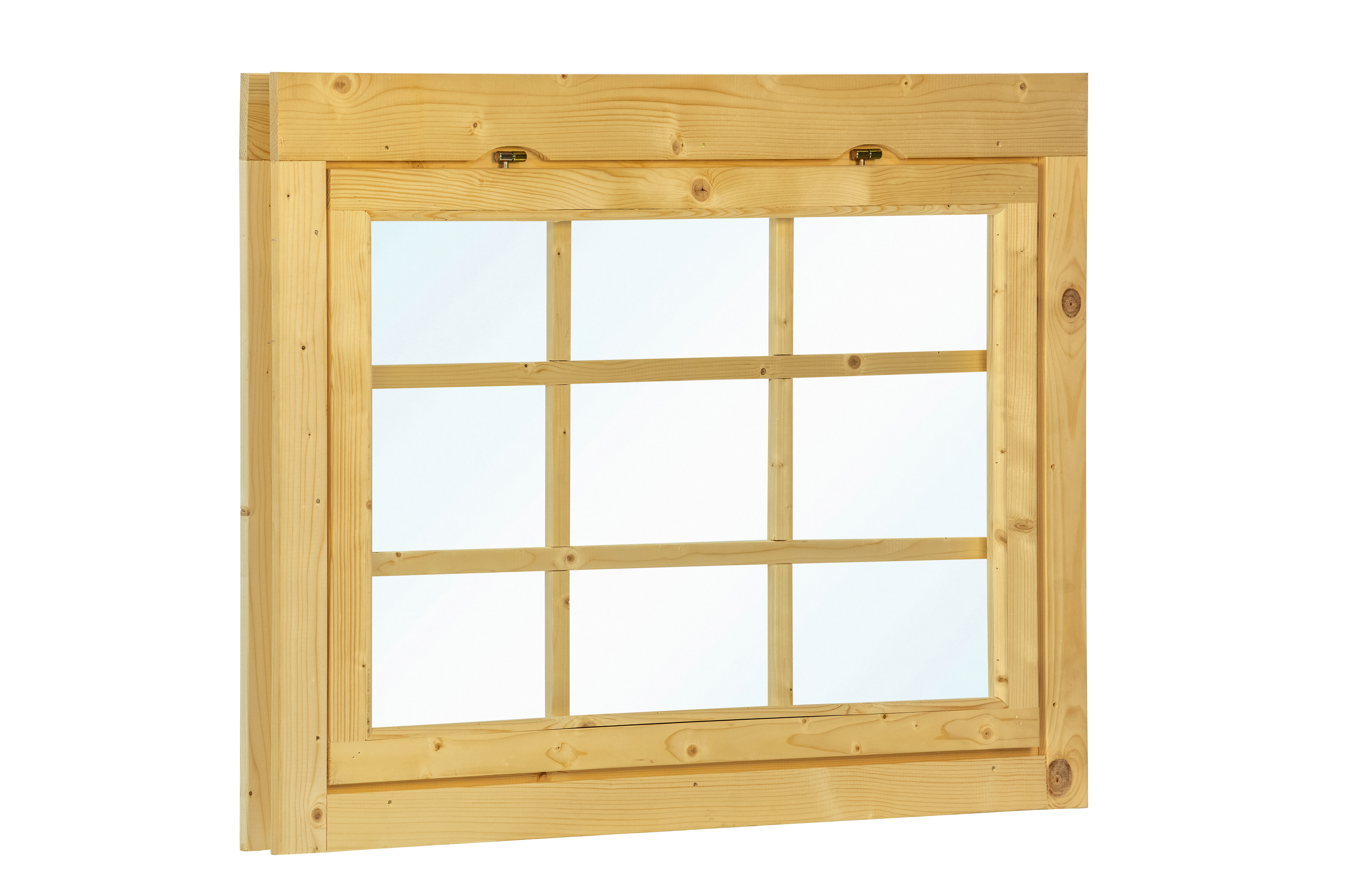 Uitzetraam enkel W2 vuren 119,5 x 87 cm | honinggeel geïmpregneerd
