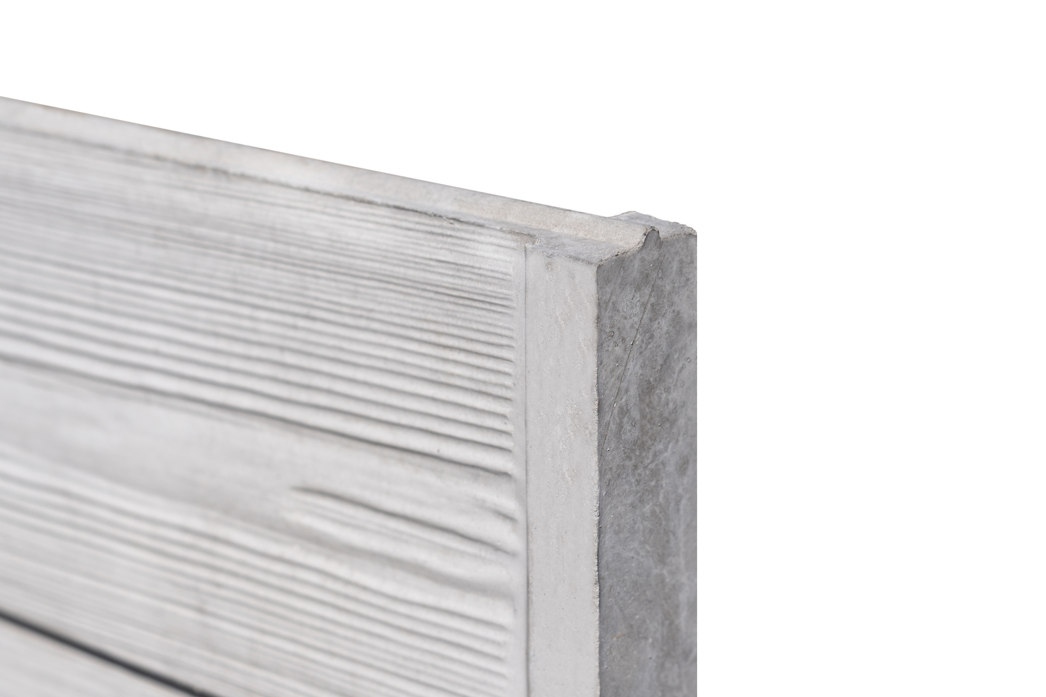 Hoofdafbeelding Berton©-motiefplaat smal wit/grijs H26 x D3,5 x L184 cm rabat-houtmotief