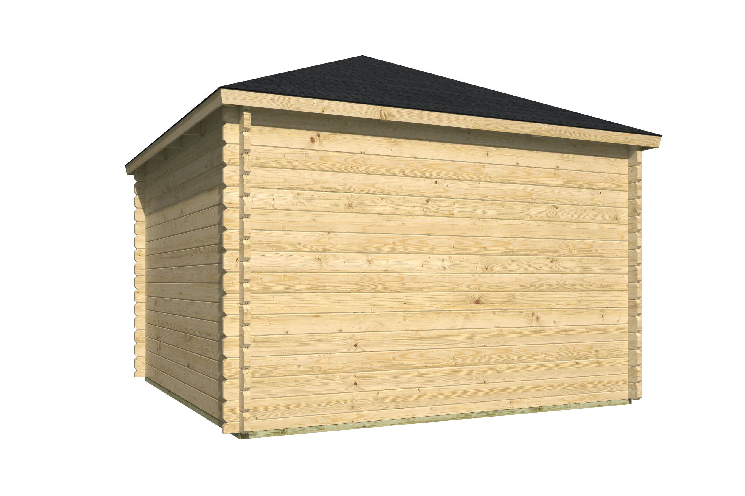 Blokhut - Tuinhuis Nilsson | 44 mm | vuren grijs geïmpregneerd