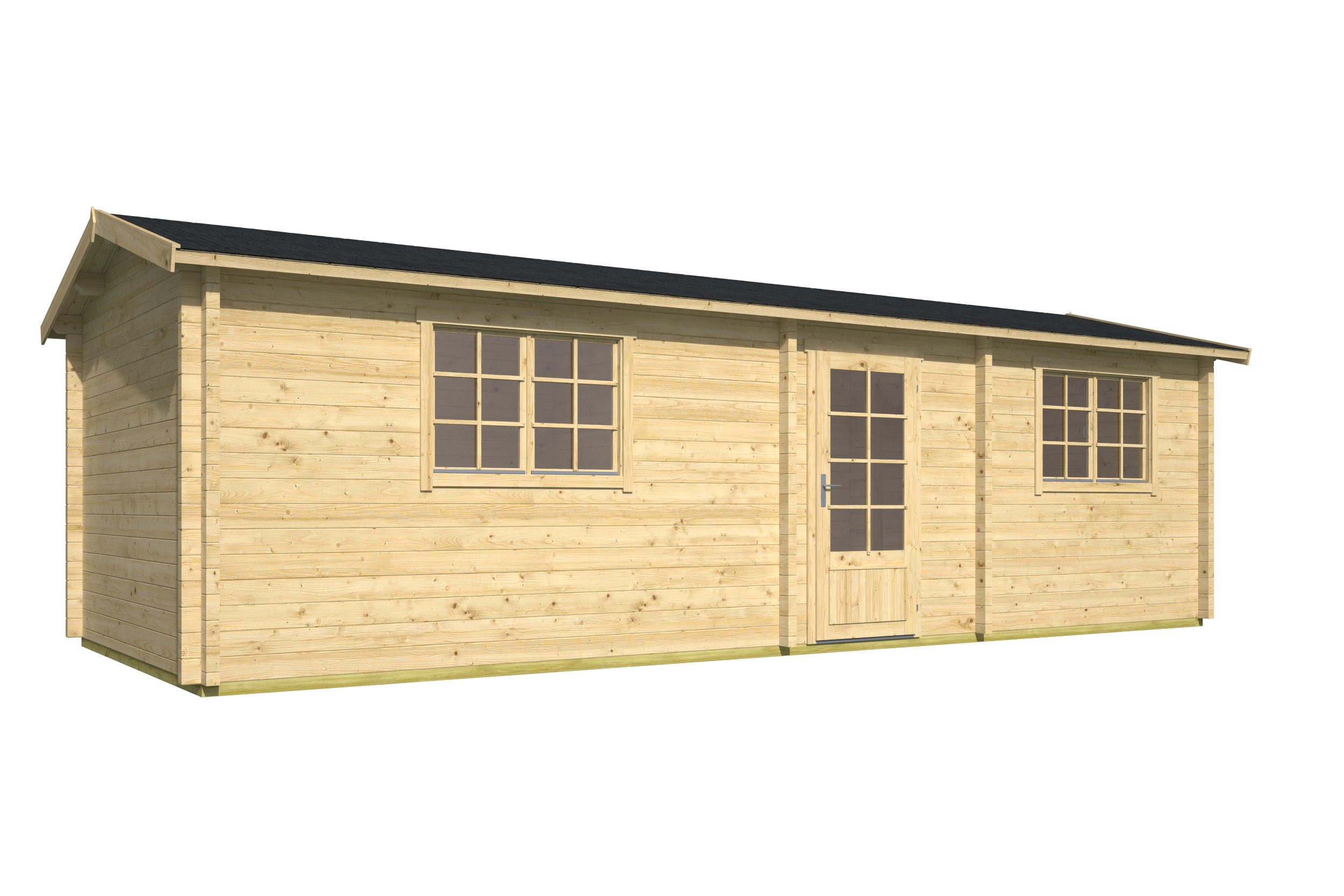 Blokhut - Tuinhuis Ava | 70 mm | vuren groen geïmpregneerd Blokhut - Tuinhuis Ava | 70 mm | vuren groen geïmpregneerd