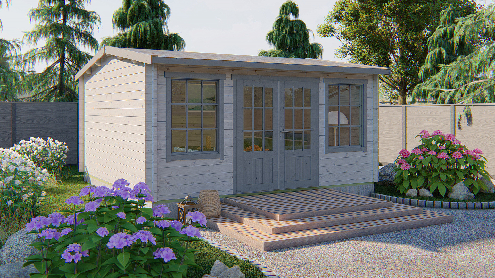 Blokhut - Tuinhuis Meaghan | 40 mm | onbehandeld Blokhut - Tuinhuis Meaghan | 40 mm | onbehandeld