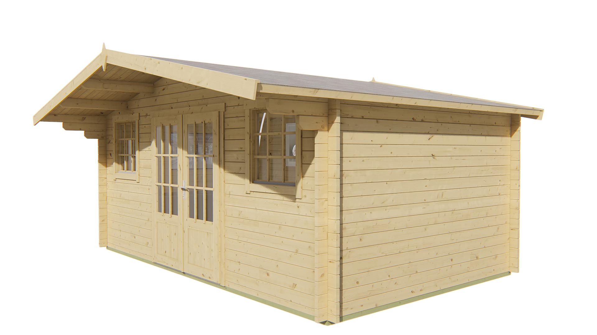 Blokhut - Tuinhuis Karen | 40 mm | groen geïmpregneerd