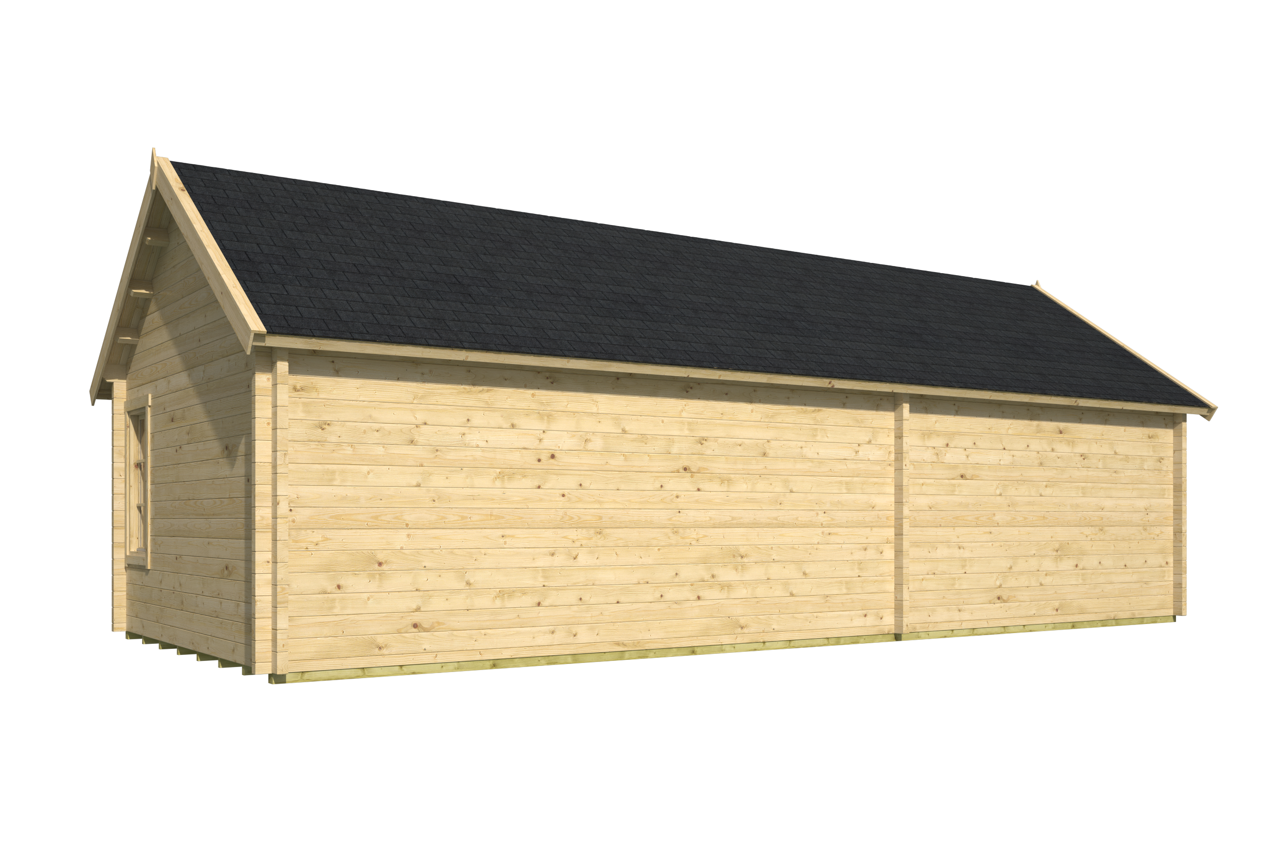 Blokhut - Tuinhuis Big Lauren | 70 mm | vuren grijs geïmpregneerd Blokhut - Tuinhuis Big Lauren | 70 mm | vuren grijs geïmpregneerd