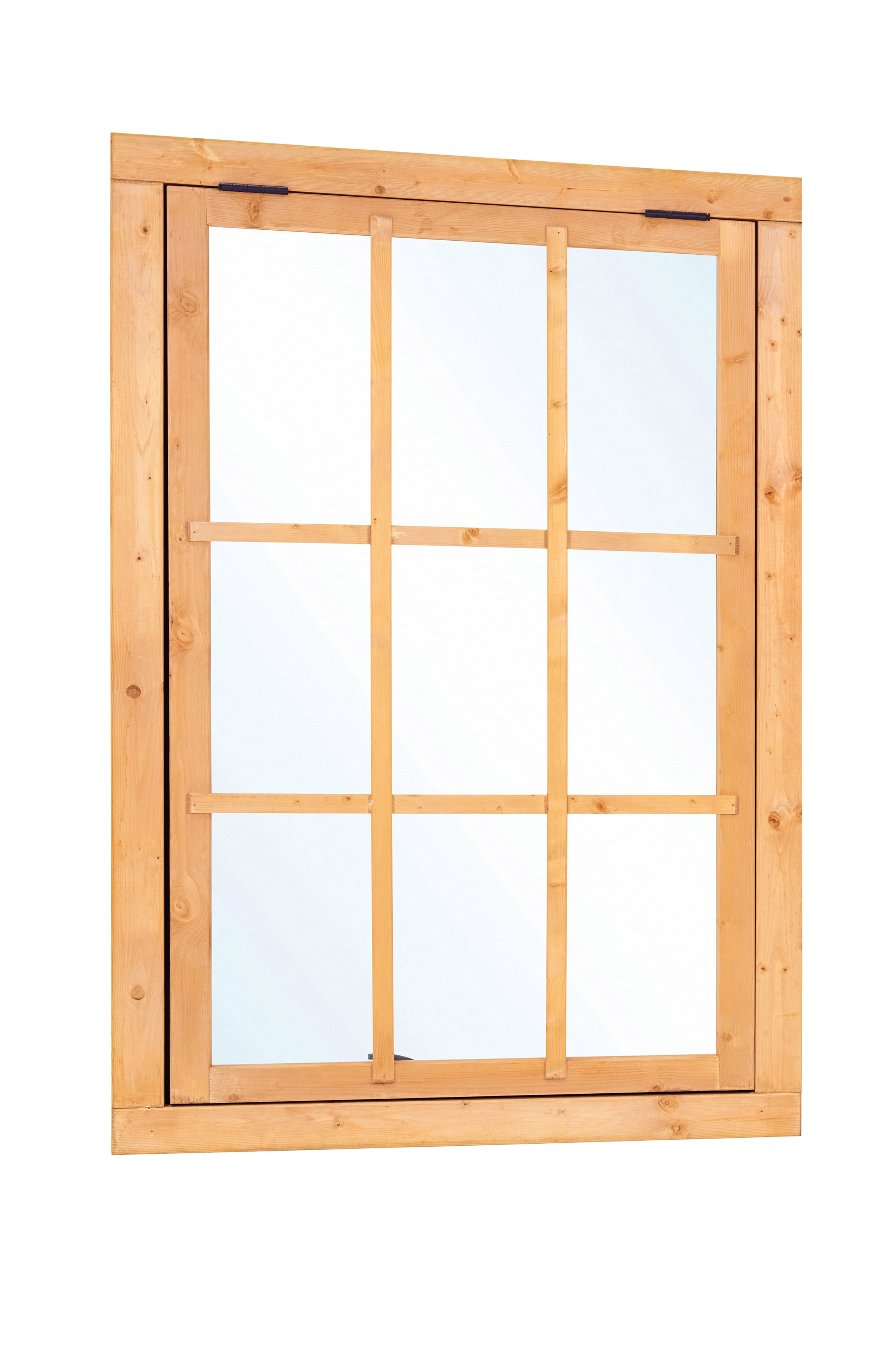 Douglas uitzetraam 9-ruits B1000xH1554mm (buitenwerkse maat) incl. 2 soorten roedes, RVS raambeslag, tochtrubber