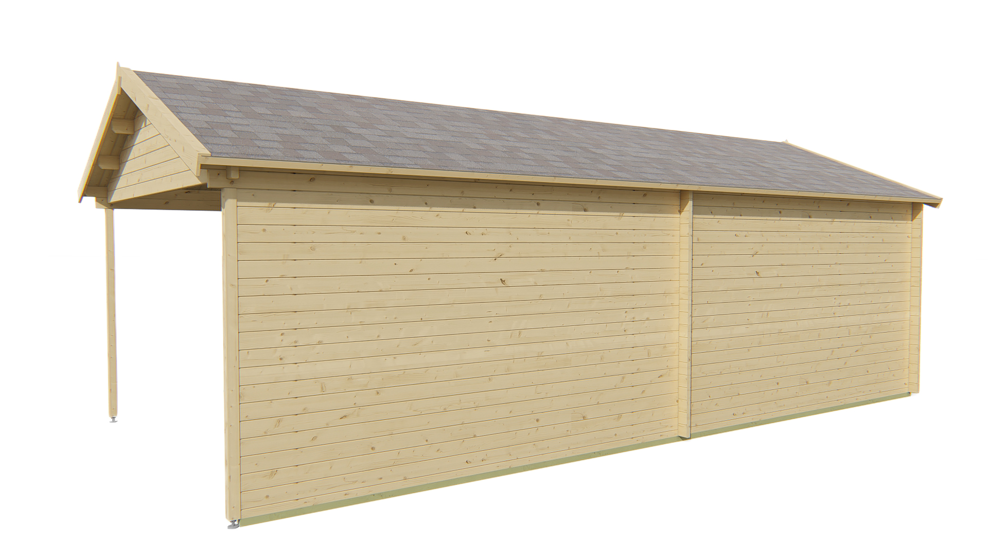 Blokhut - Tuinhuis Kwaspa | 44 mm | vuren bruin geïmpregneerd