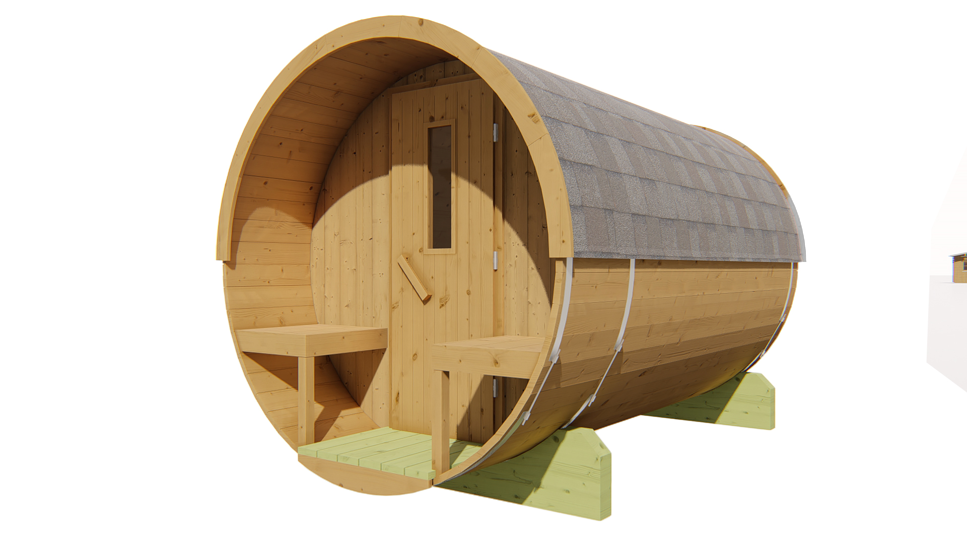 Thermowood sauna Barrel Ø205x300