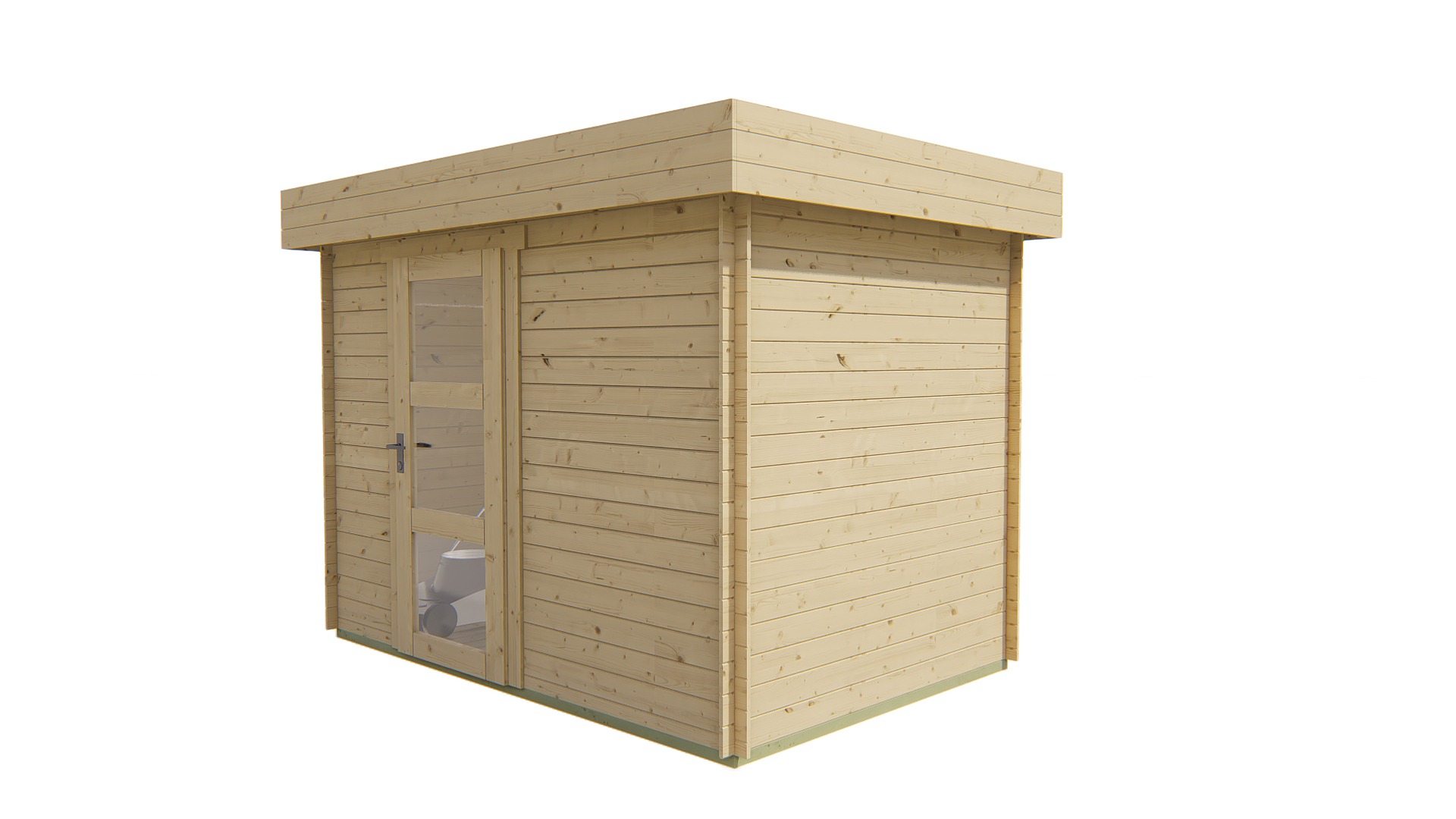 Blokhut - Tuinhuis Novalie | 19 mm | vuren grijs geïmpregneerd Blokhut - Tuinhuis Novalie | 19 mm | vuren grijs geïmpregneerd