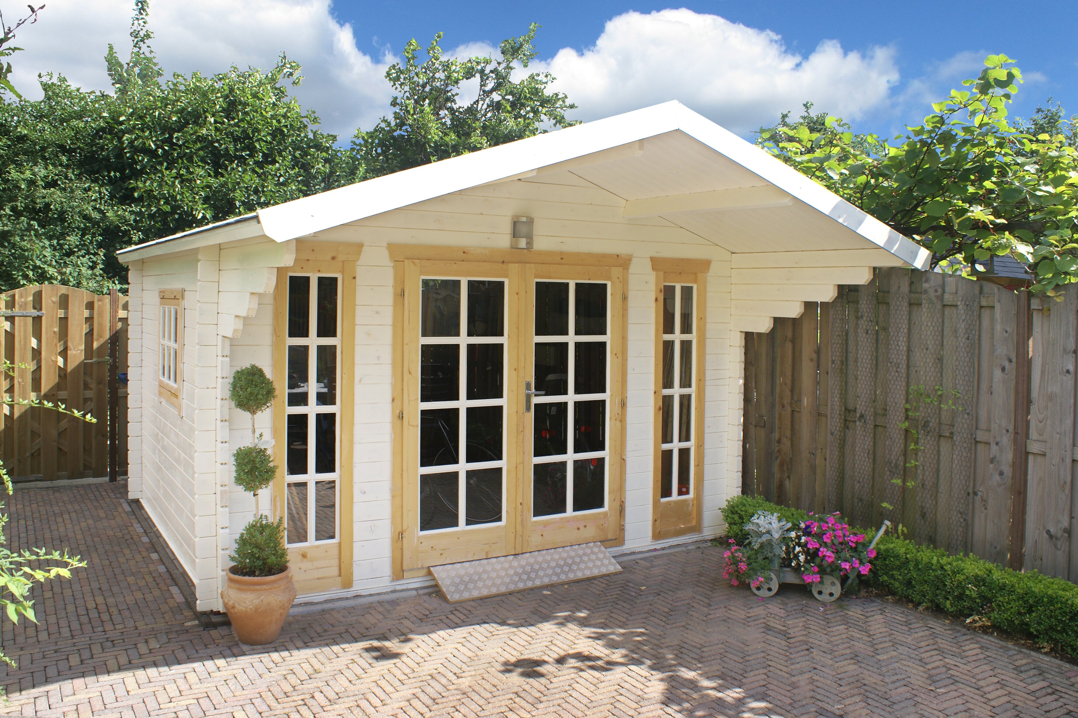 Blokhut - Tuinhuis Sören | 44 mm | vuren groen geïmpregneerd Blokhut - Tuinhuis Sören | 44 mm | vuren groen geïmpregneerd