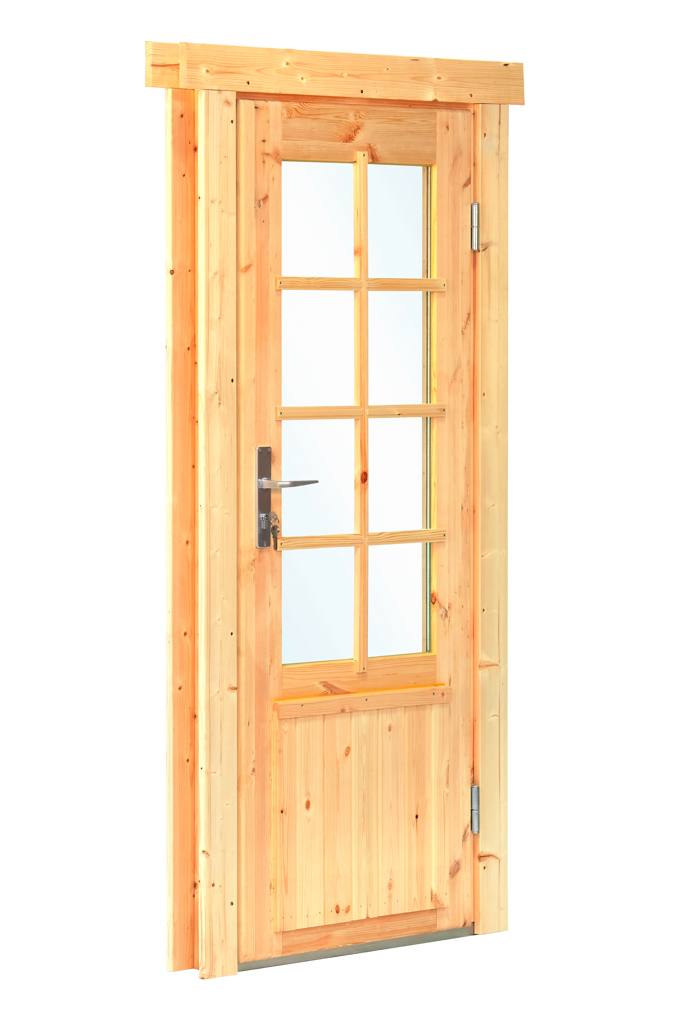 Deur enkel met raam DL11 RS vuren 90,5 x 196 cm | Red Class Wood geïmpregneerd