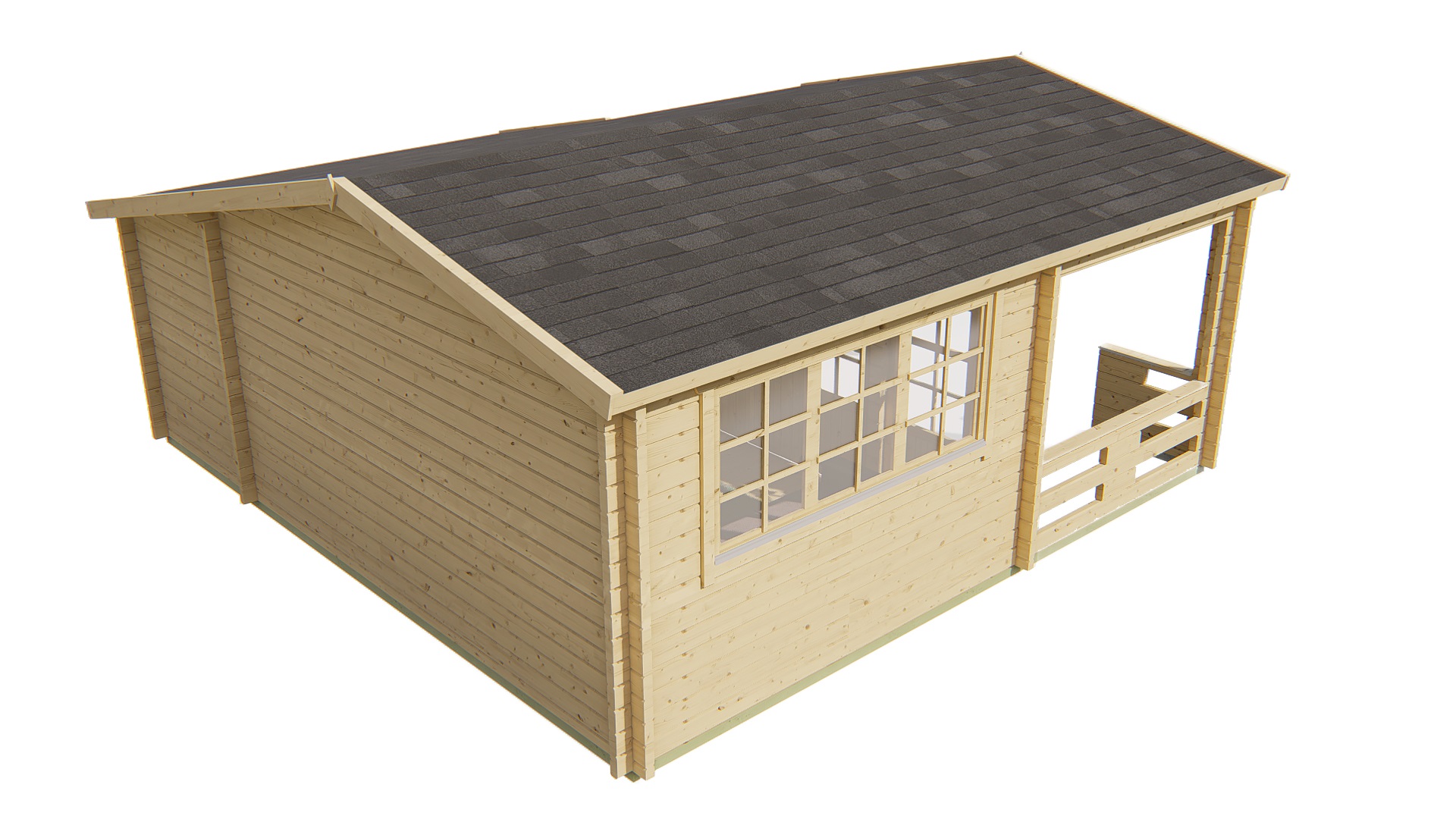 Blokhut - Tuinhuis Coventry | 58 mm | vuren bruin geïmpregneerd