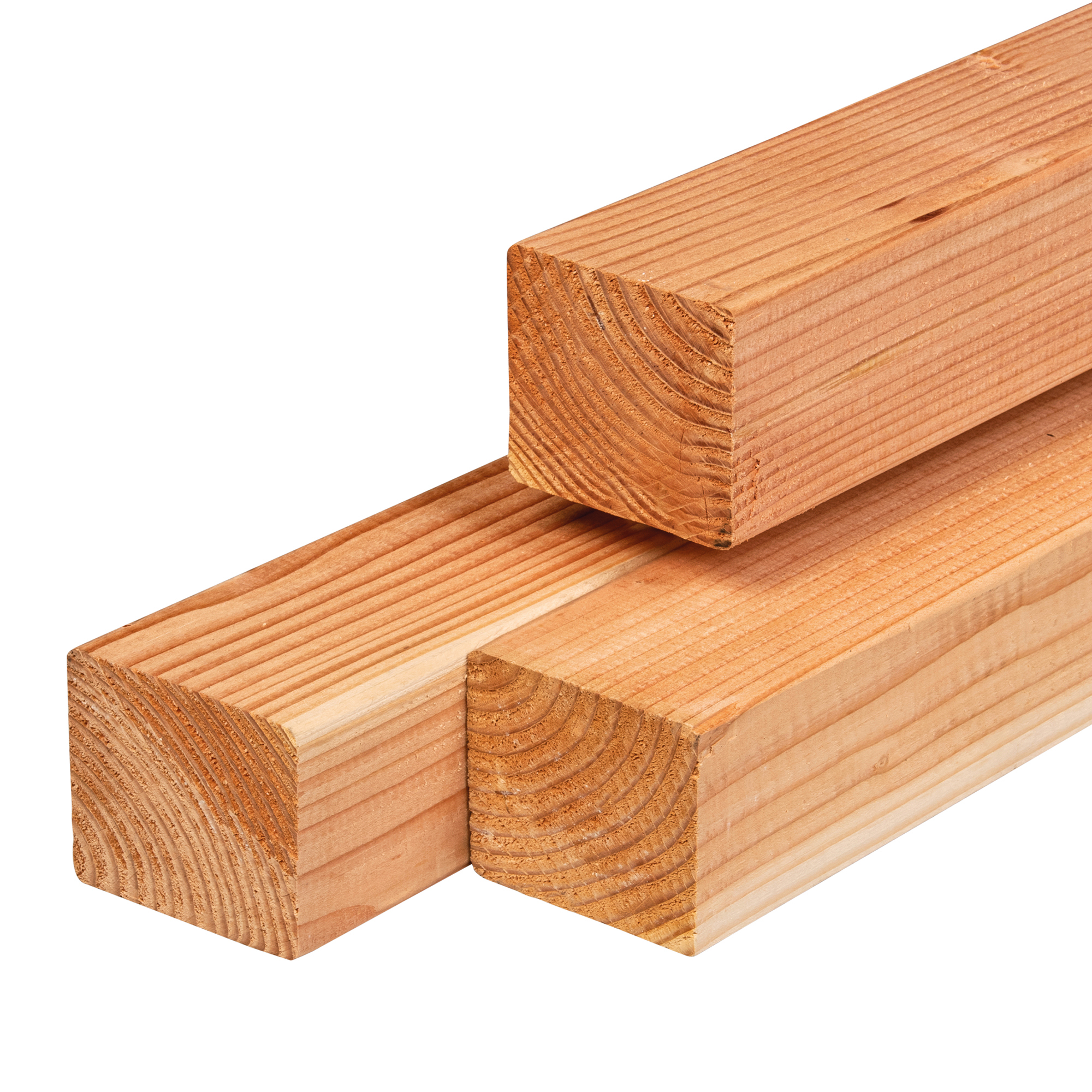 Red Class Wood ME vuren regel 4,5 x 4,5 x 300 cm, gedroogd, geïmpregneerd, geschaafd, 4 ronde hoeken