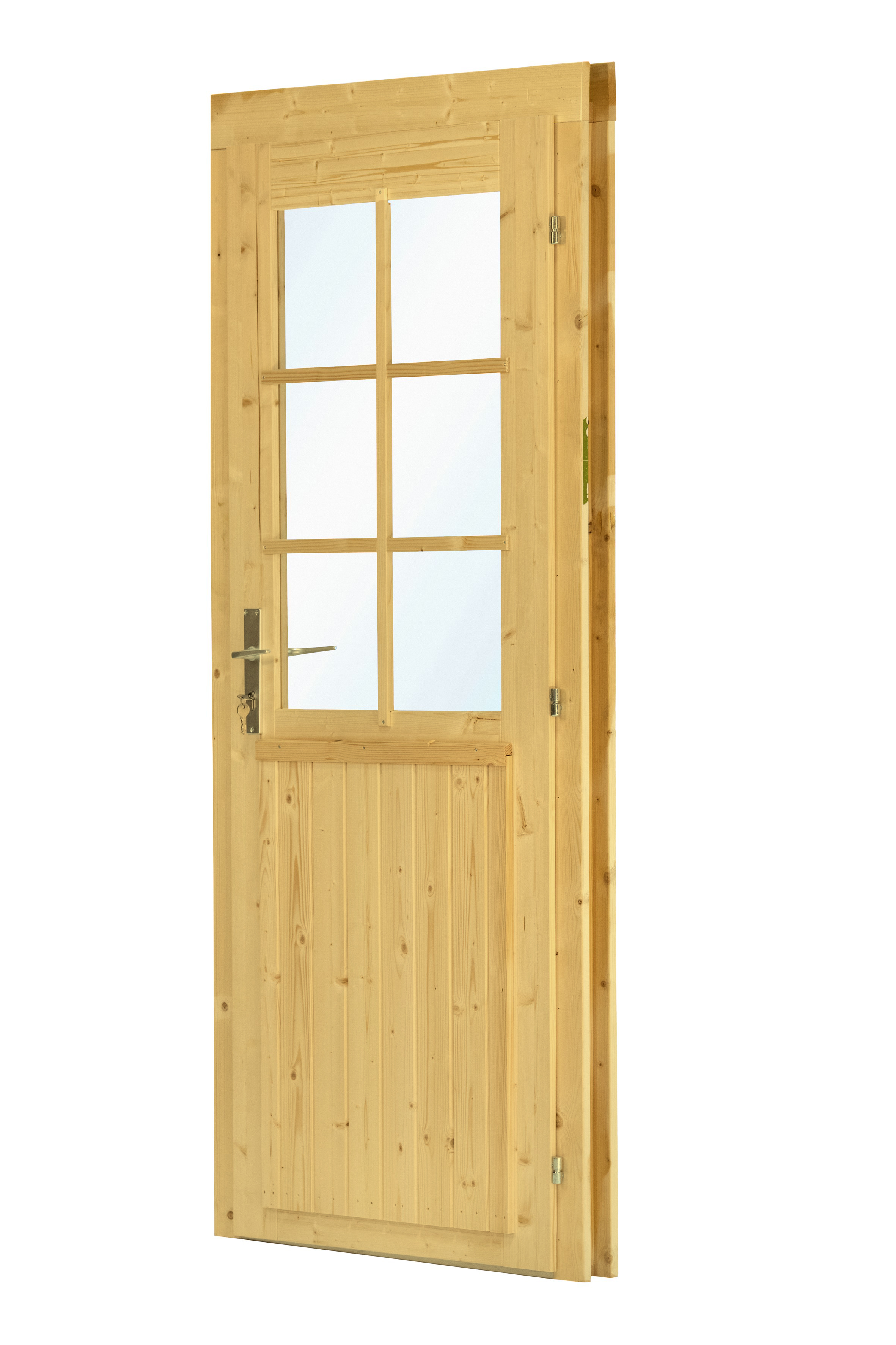 Deur enkel met raam D6 RS vuren 90,5 x 196 cm | honinggeel geïmpregneerd