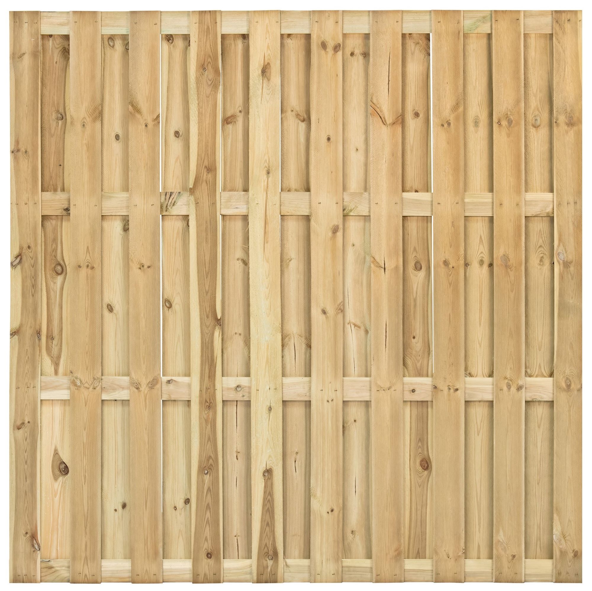 Tuinscherm Ermelo, groen geïmpregneerd grenen, geniet, 23-planks (19+4) 180 x 180 cm