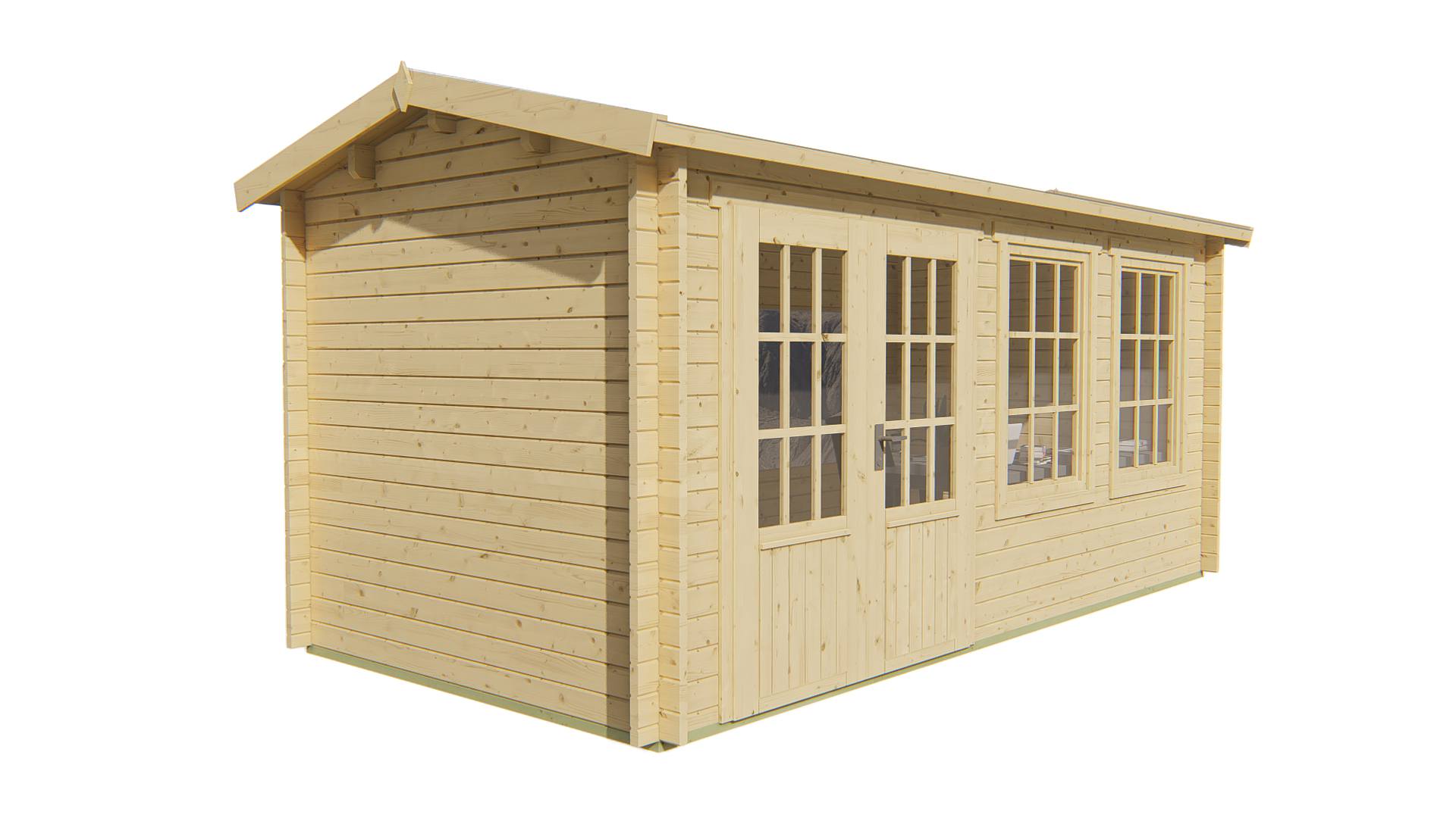 Blokhut - Tuinhuis Justine | 40 mm | vuren Red Class Wood geïmpregneerd Blokhut - Tuinhuis Justine | 40 mm | vuren Red Class Wood geïmpregneerd