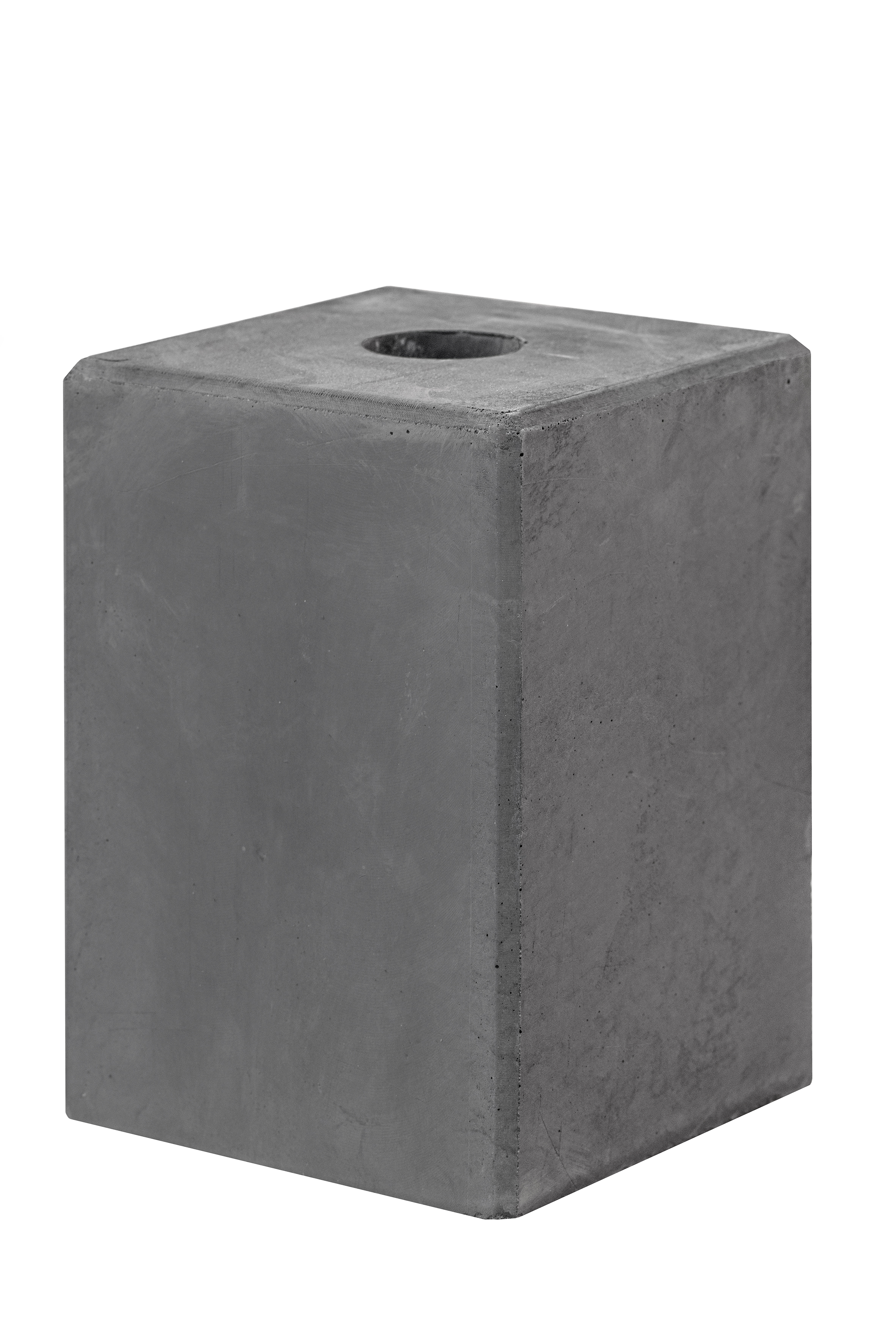 Concrete base Anthracite 14.0 x 14.0 x 20.0 cm Hole Ø40 mm