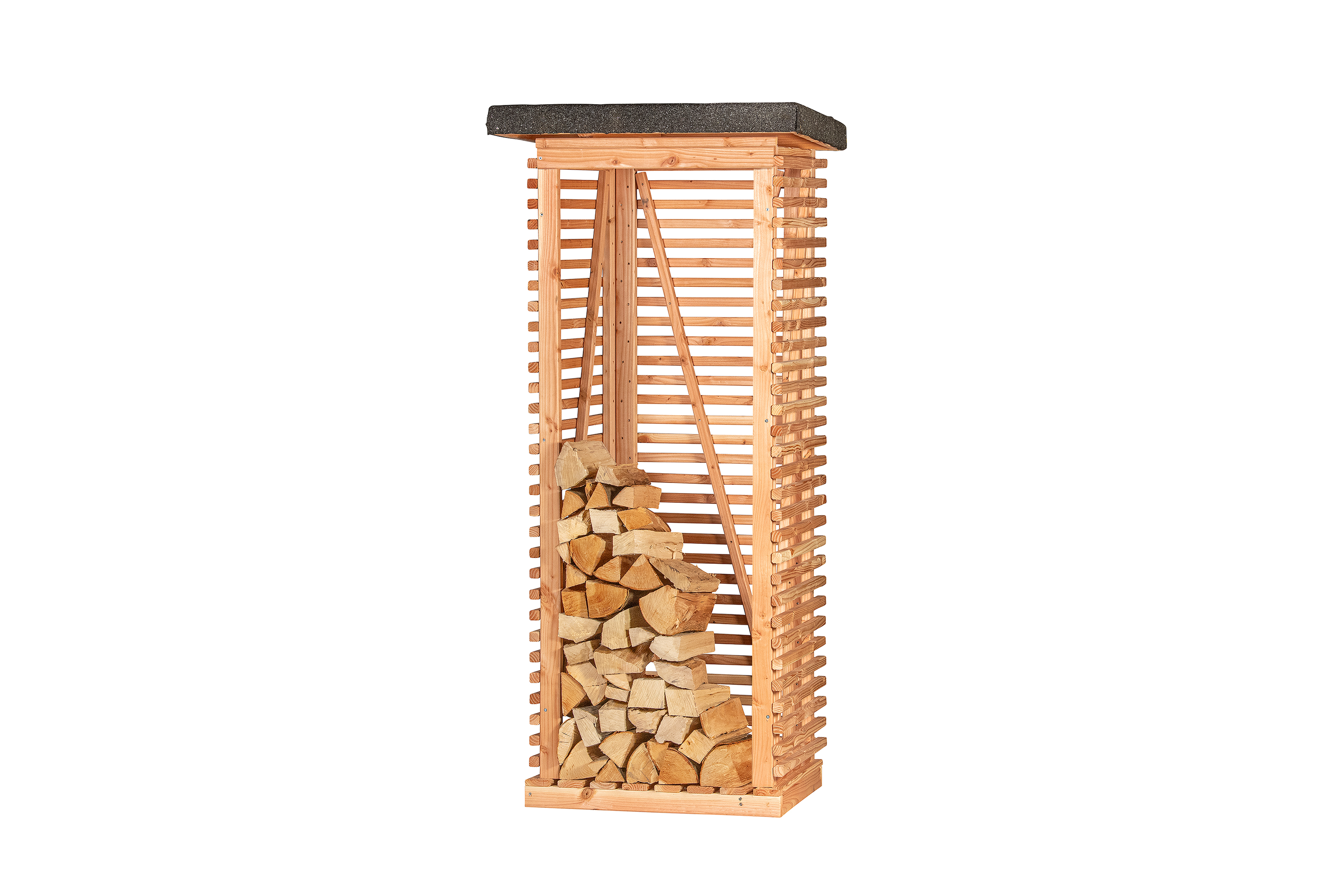 Openhaardhout berging, douglas B85 x D80 x H190 cm — 3