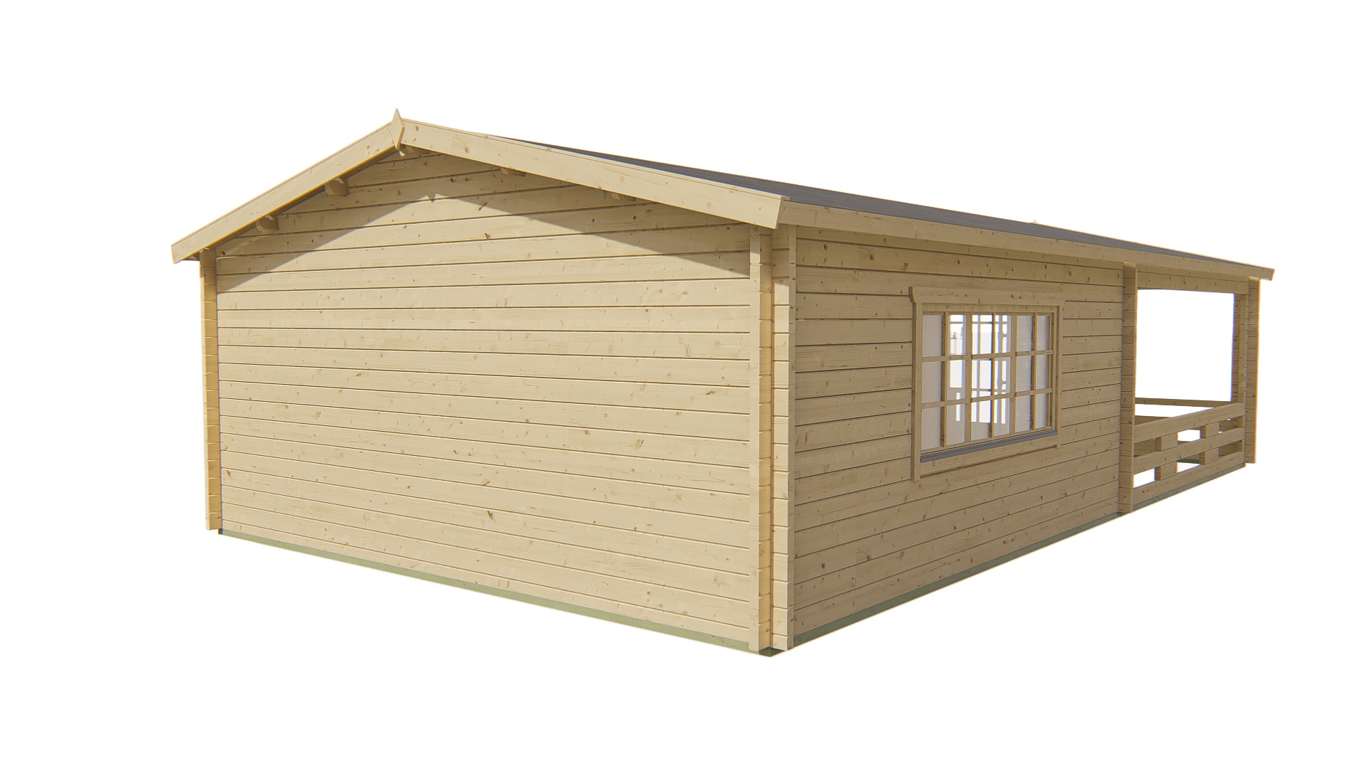 Blokhut - Tuinhuis Sheffield | 58 mm | vuren onbehandeld Blokhut - Tuinhuis Sheffield | 58 mm | vuren onbehandeld