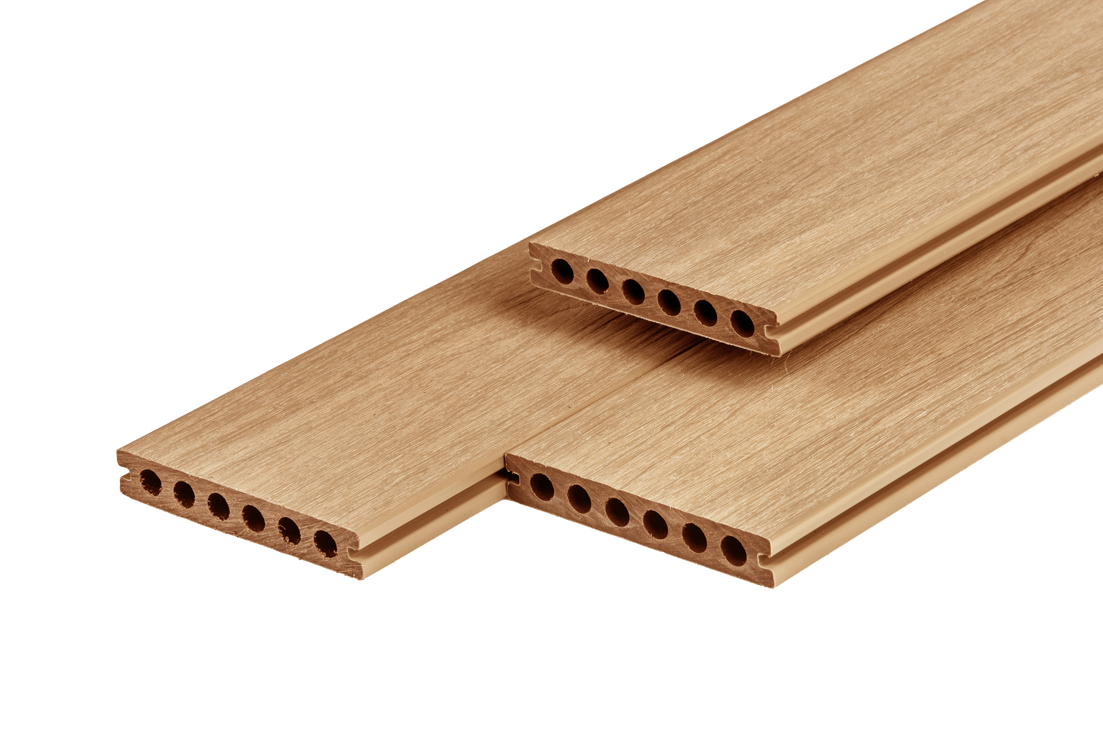 PuraShield composiet decking board 2,3 x 13,8 x 500 cm clip system, hollow-core, Cedar