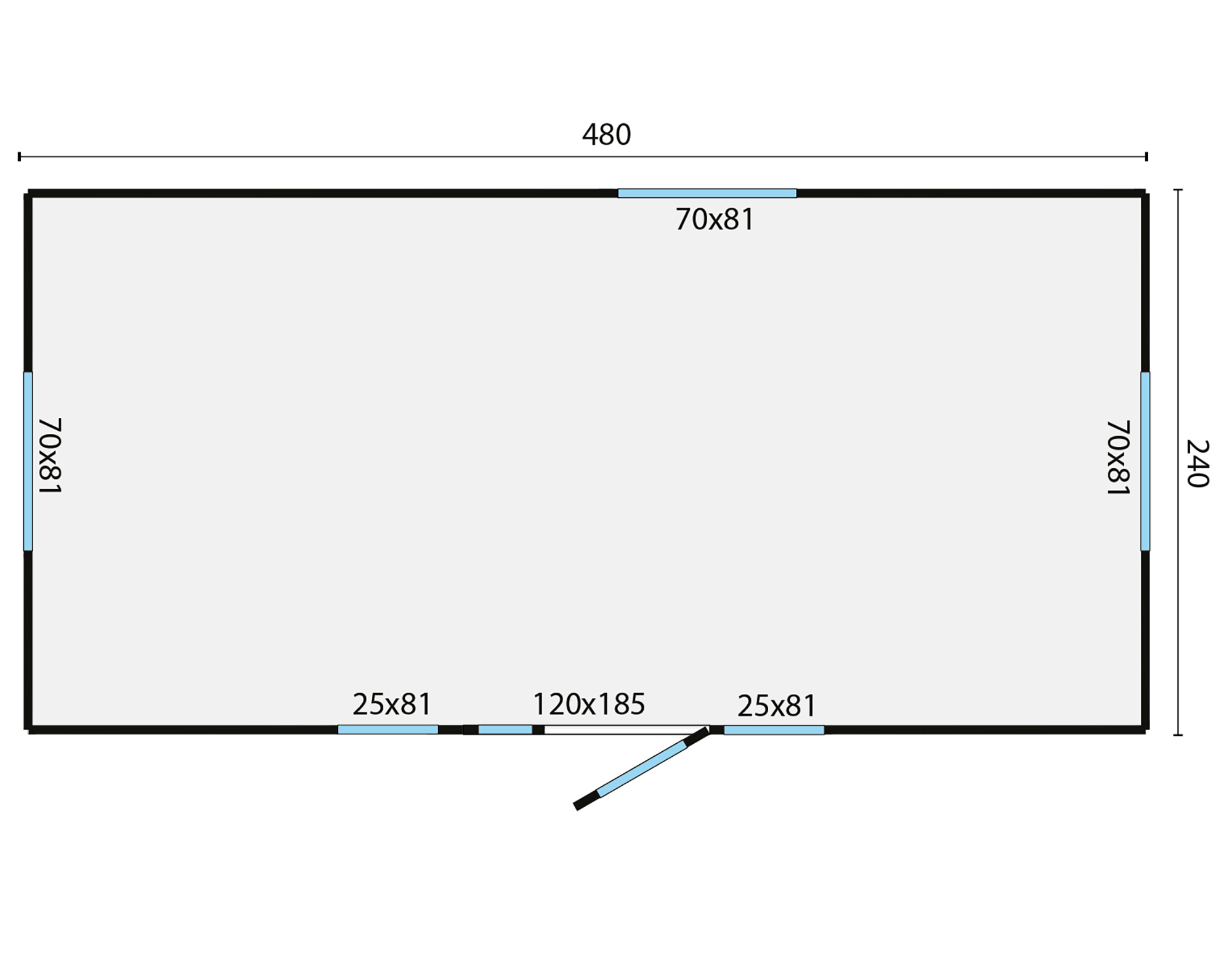 Gebäudeplan Zirkuswagen Patricia - ausschl. Untergestell