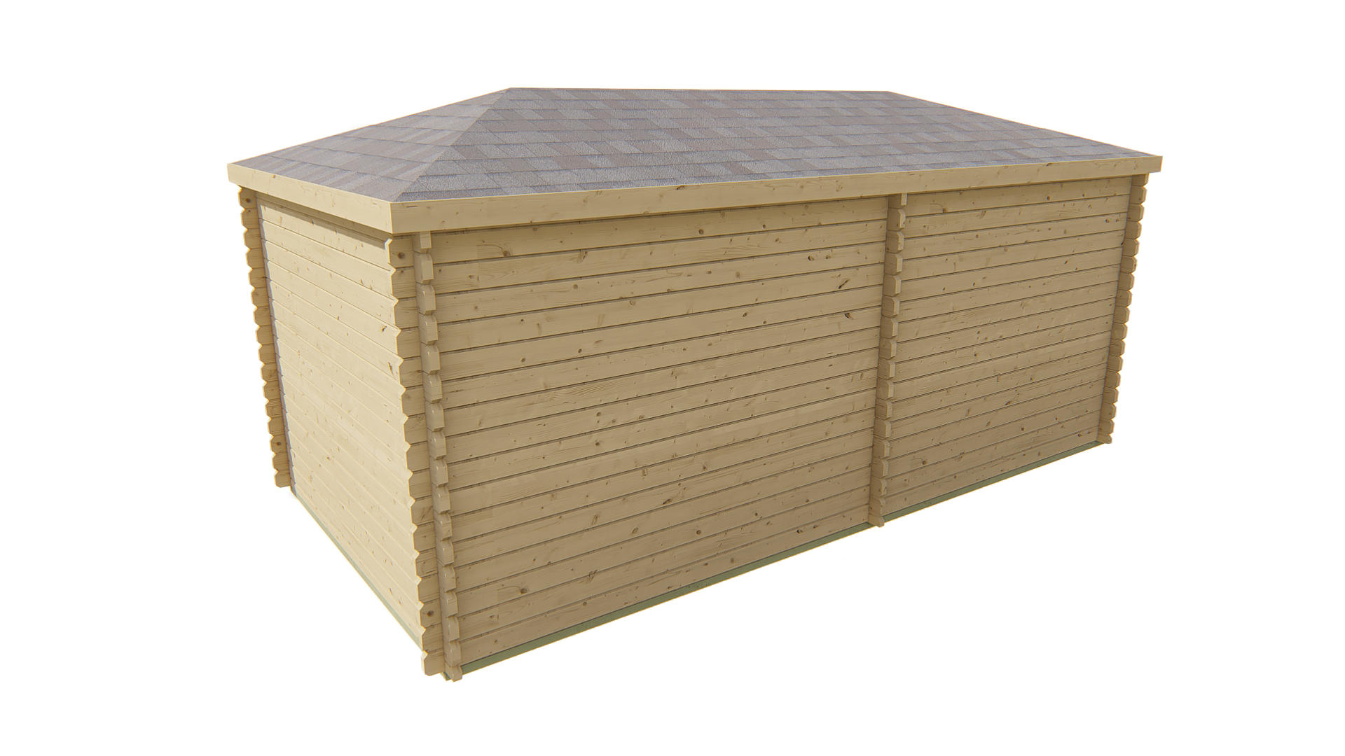 Blockhütte – Gartenhaus Jutta | 44mm | gelb imprägniert