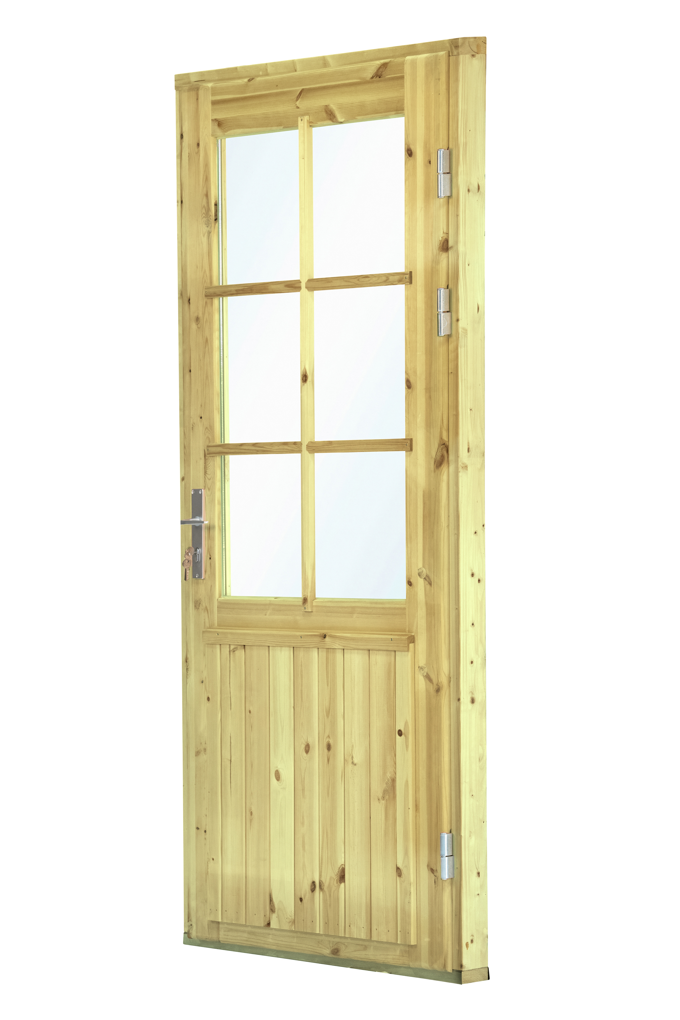 Deur enkel met raam XXL RS vuren, 106,5 x 215 cm | groen geïmpregneerd