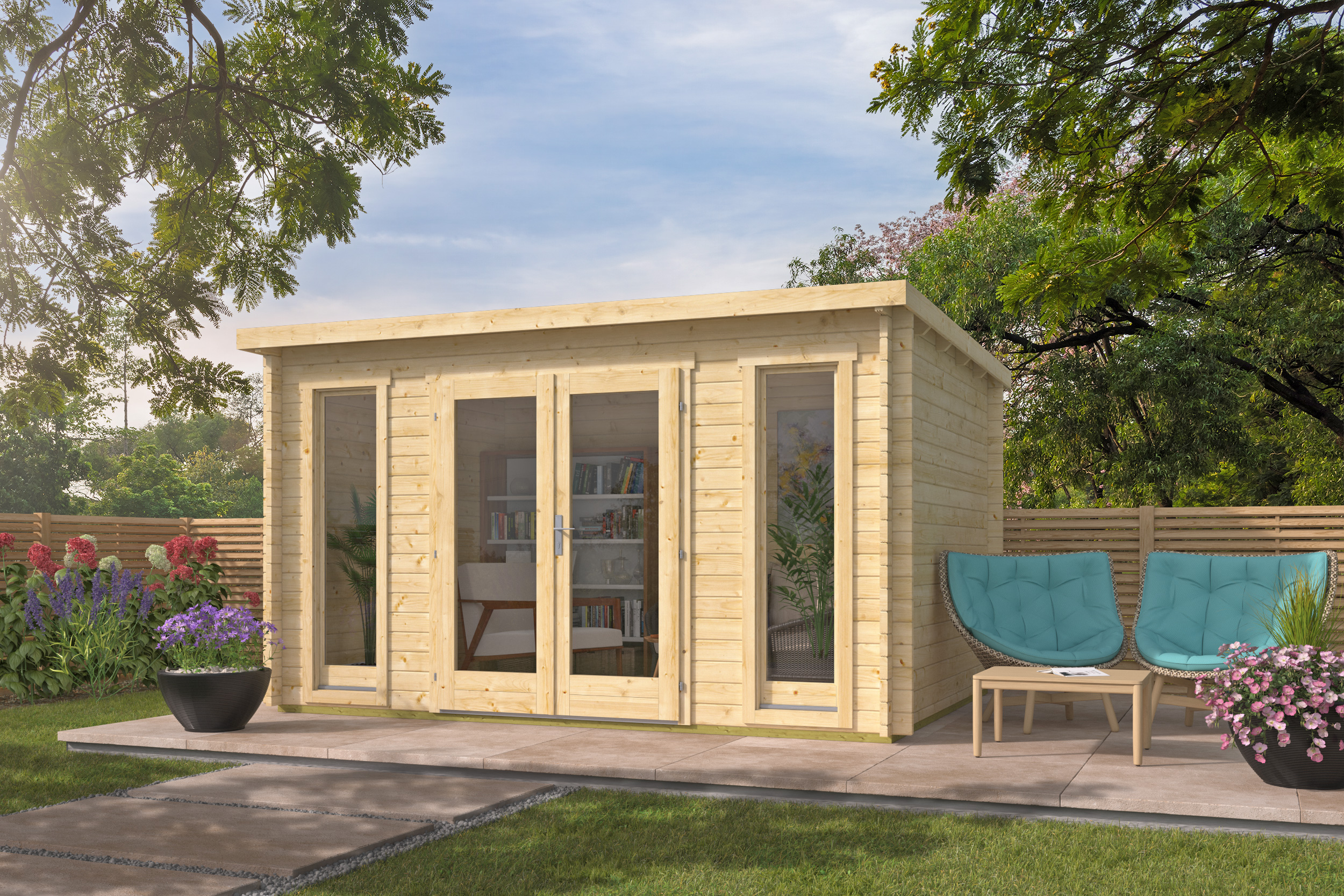 Blokhut - Tuinhuis Maggie | 40 mm | Red Class Wood geïmpregneerd