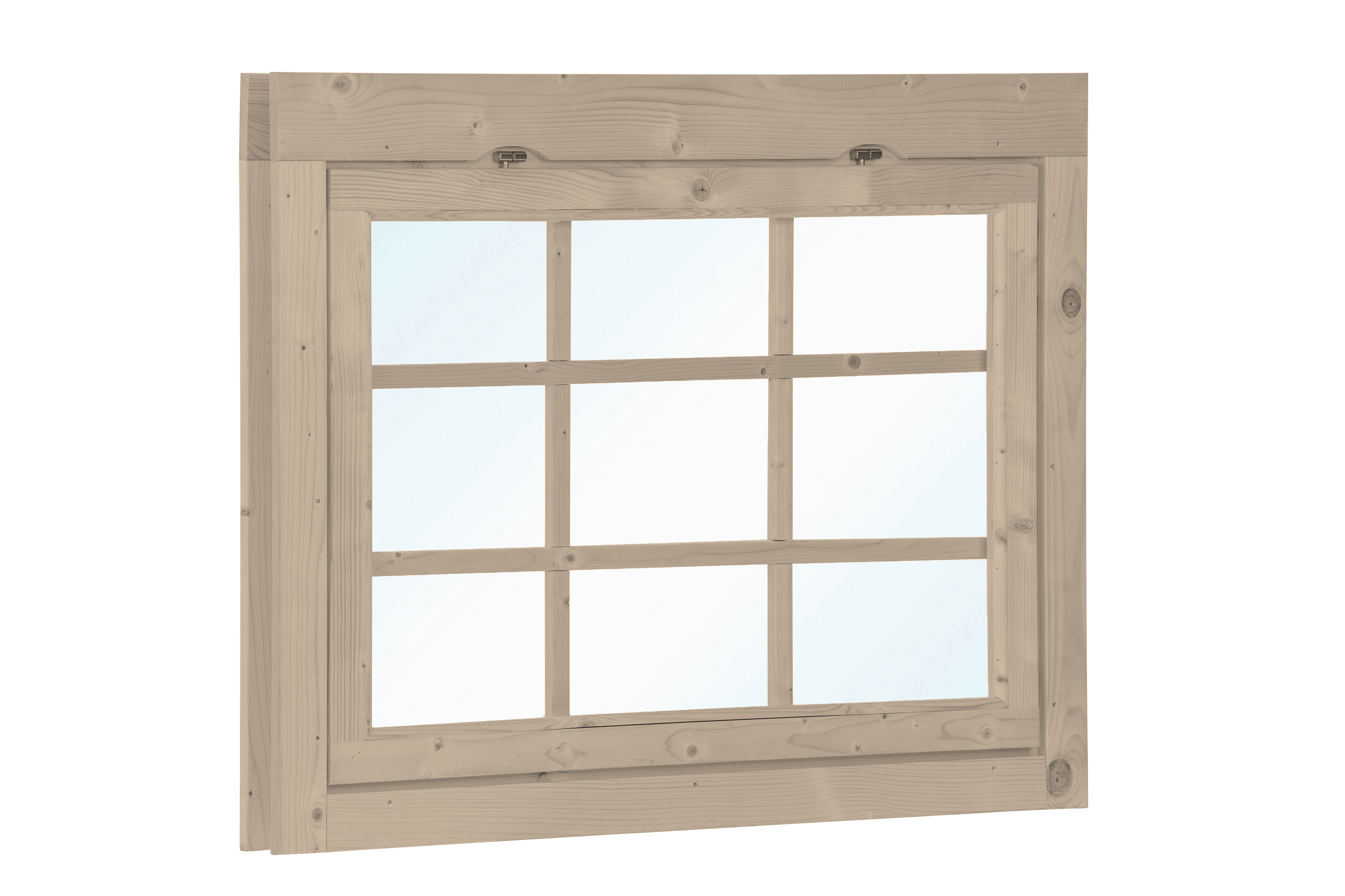 Uitzetraam enkel W2 vuren 119,5 x 87 cm | grijs geïmpregneerd