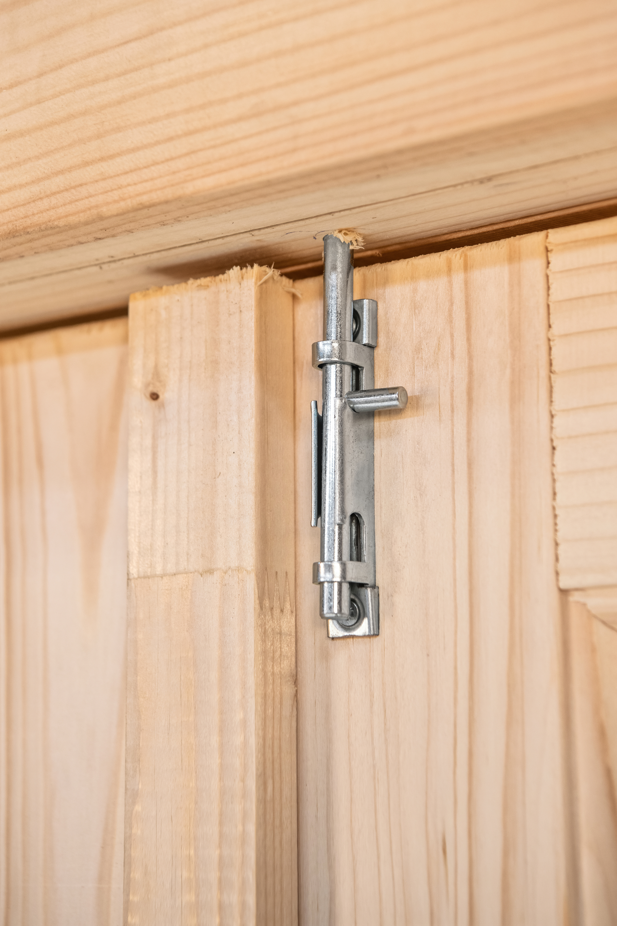 Dubbele deur+kozijn, vuren, enkel glas D1