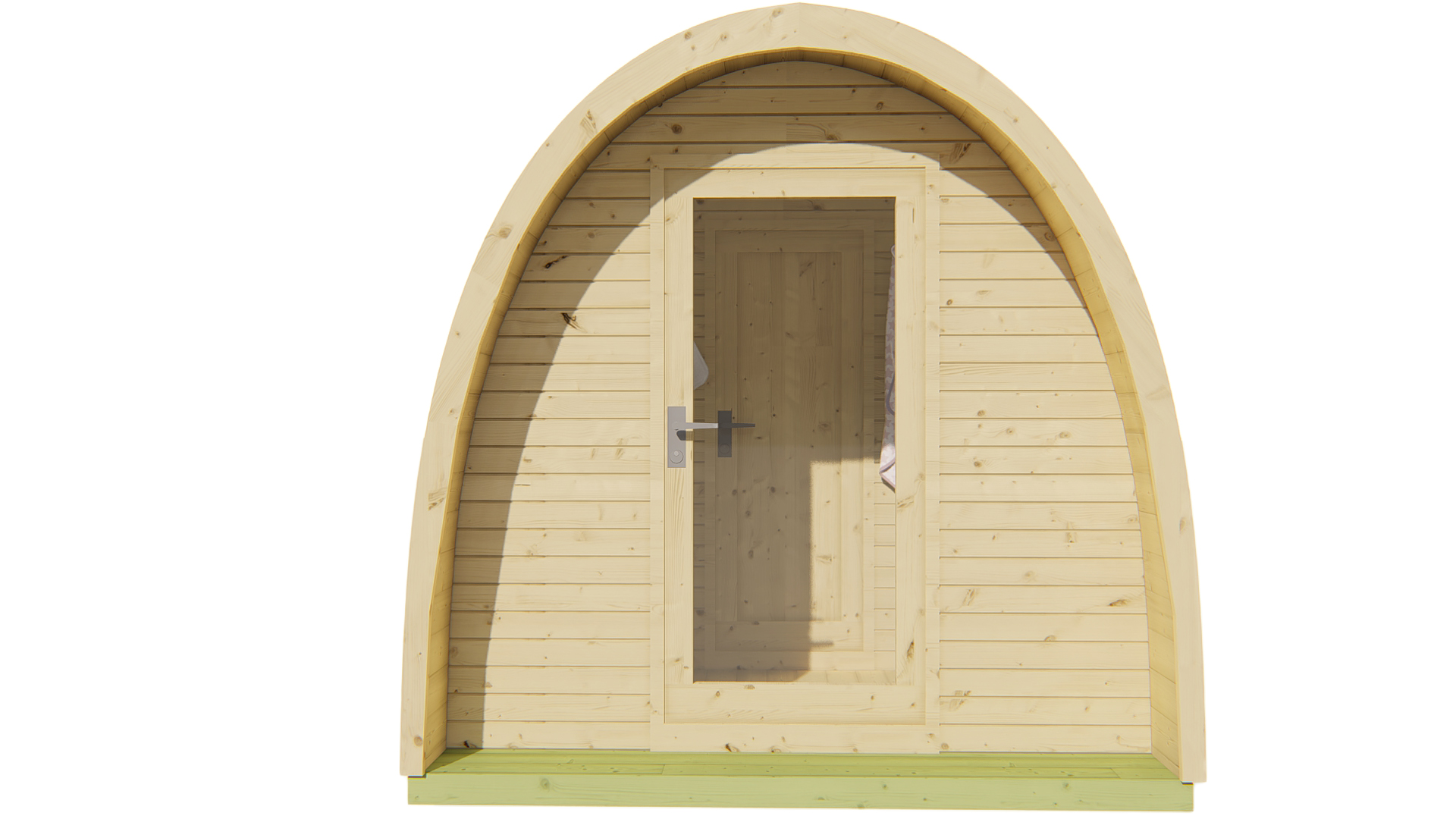 Aanzichten Sauna POD Tolva 400 cm | 38 mm | onbehandeld