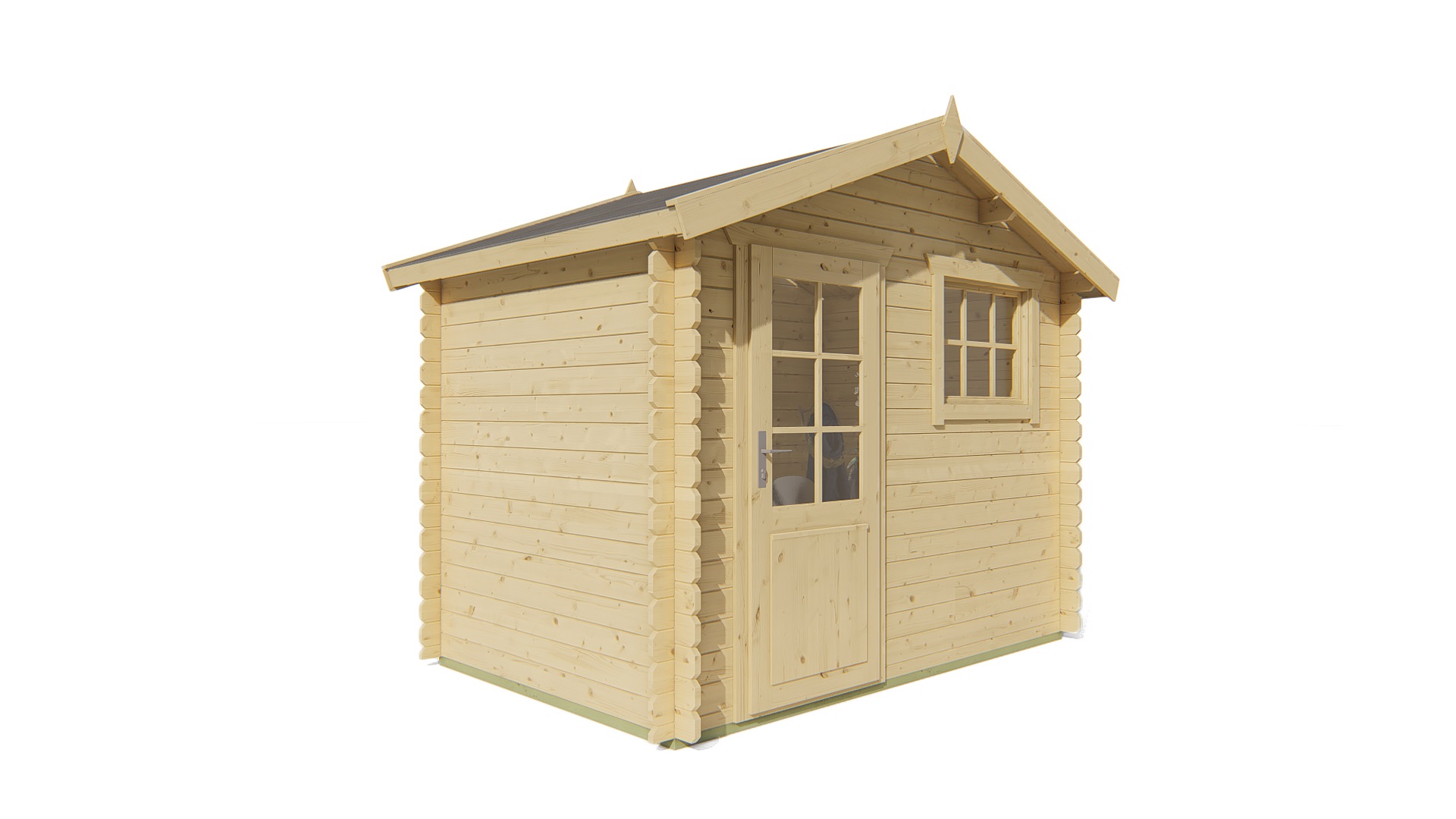 Blokhut - Tuinhuis Sten | 28 mm | vuren honinggeel geïmpregneerd Blokhut - Tuinhuis Sten | 28 mm | vuren honinggeel geïmpregneerd