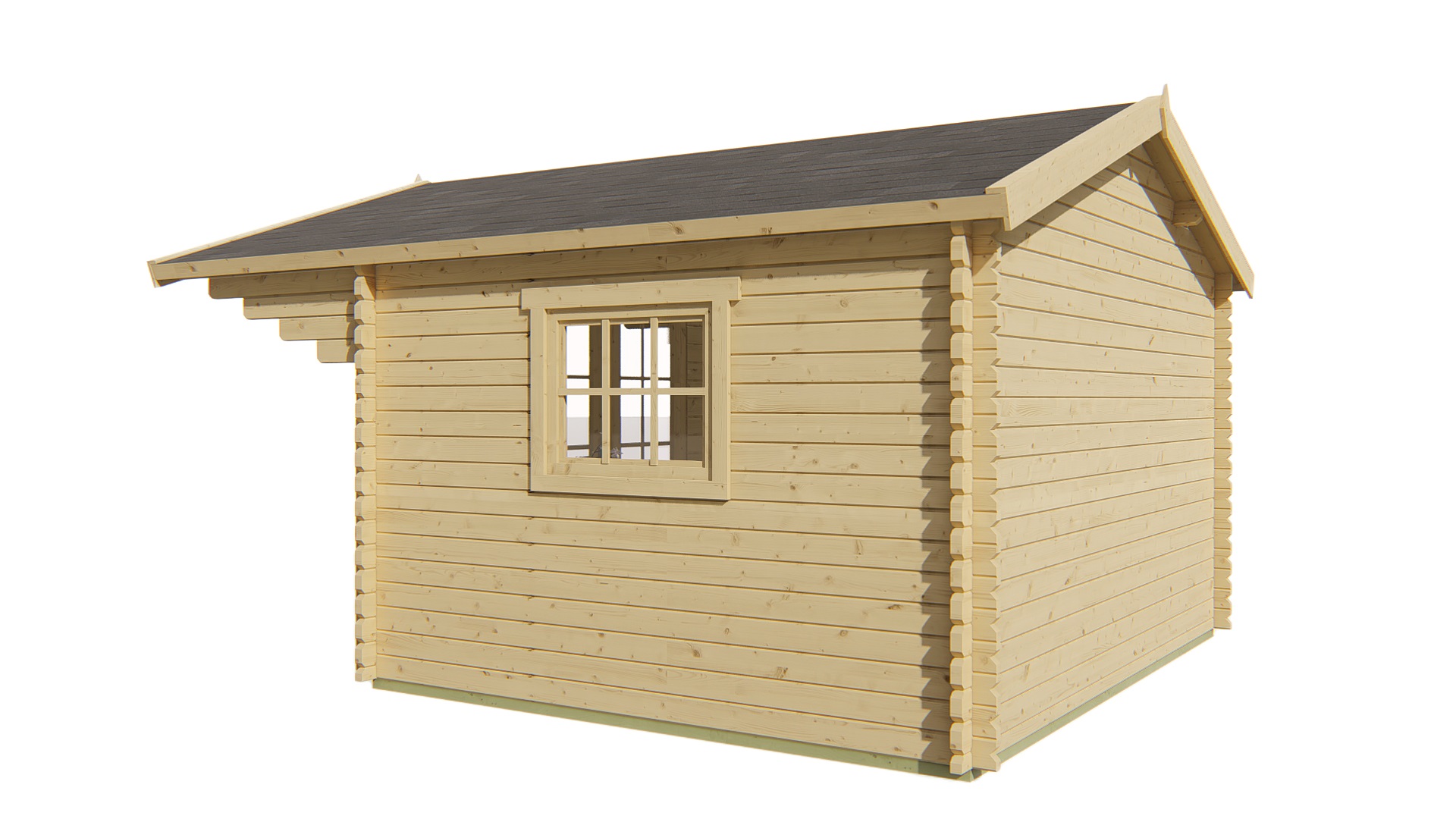 Blokhut - Tuinhuis Inglund | 44 mm | vuren grijs geïmpregneerd