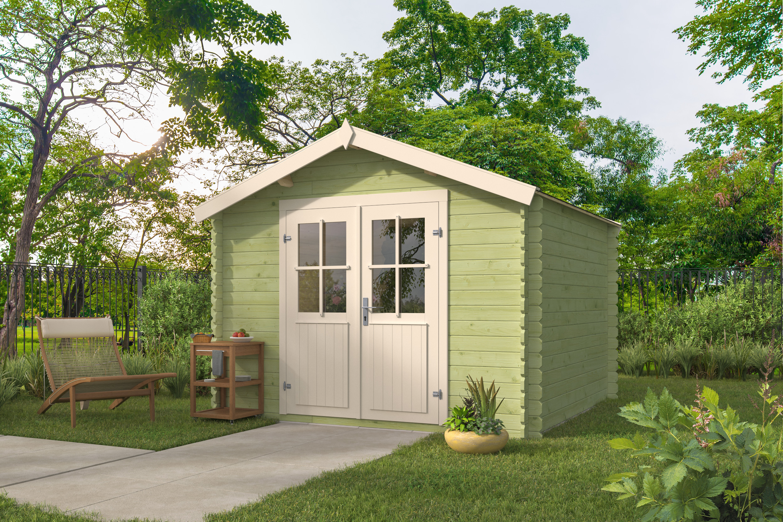 Blokhut - Tuinhuis Noja | 28 mm | onbehandeld