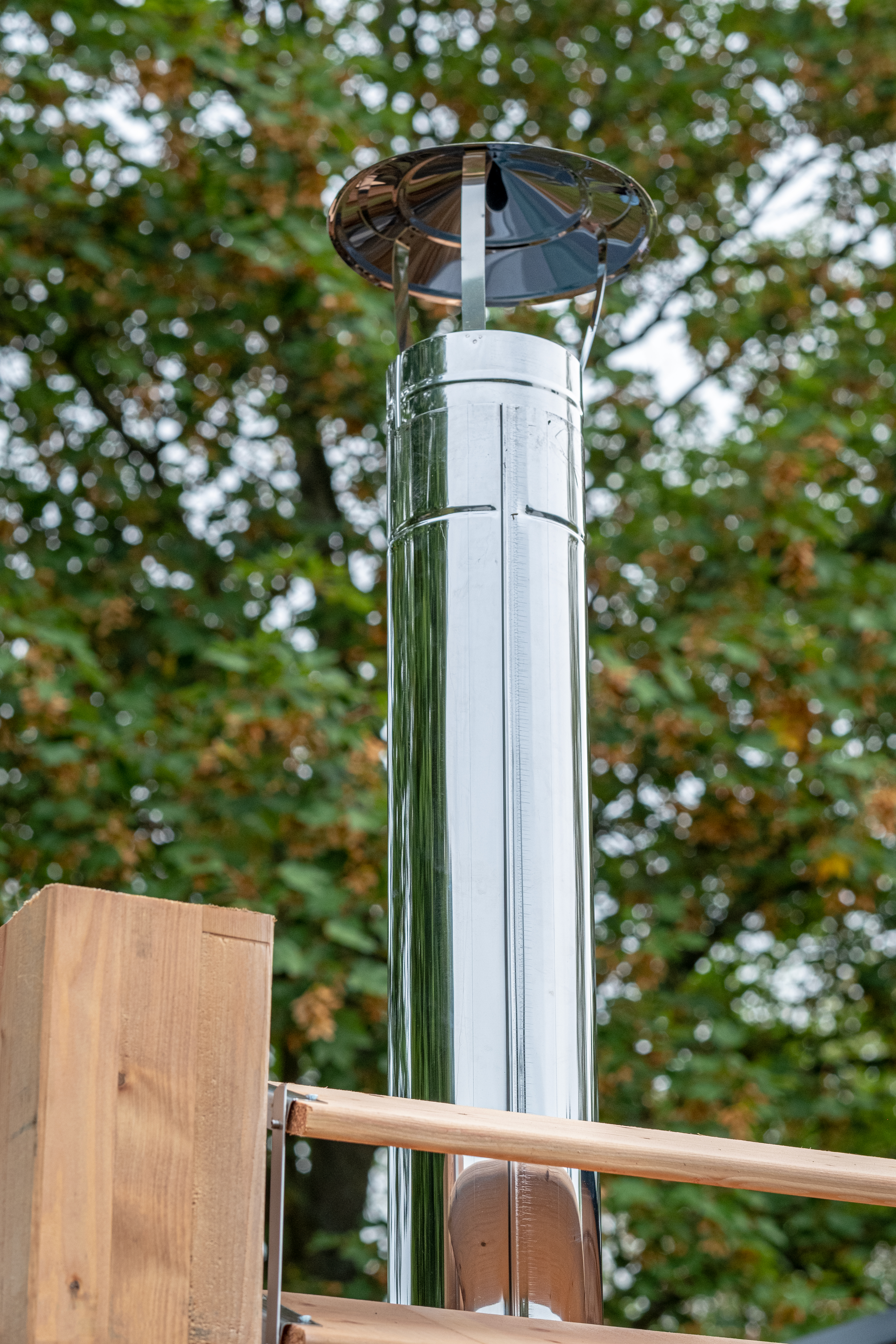 Detailfoto Hottub deluxe ø200 cm Thermowood