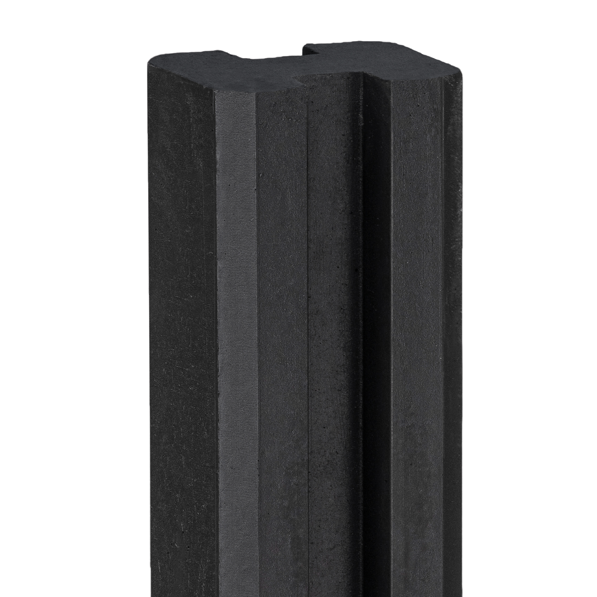Berton©-sleufpaal Reest antraciet gecoat 115 x 115 x 316 cm eindmodel
