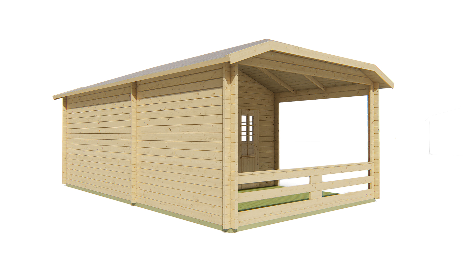 Blokhut - Tuinhuis Torkel | 44 mm | vuren honinggeel geïmpregneerd